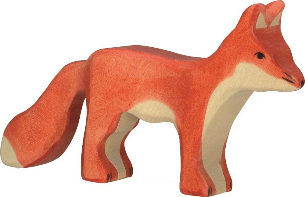 Holztiger stehend Fuchs - Tierfigur HOLZTIGER aus Holz