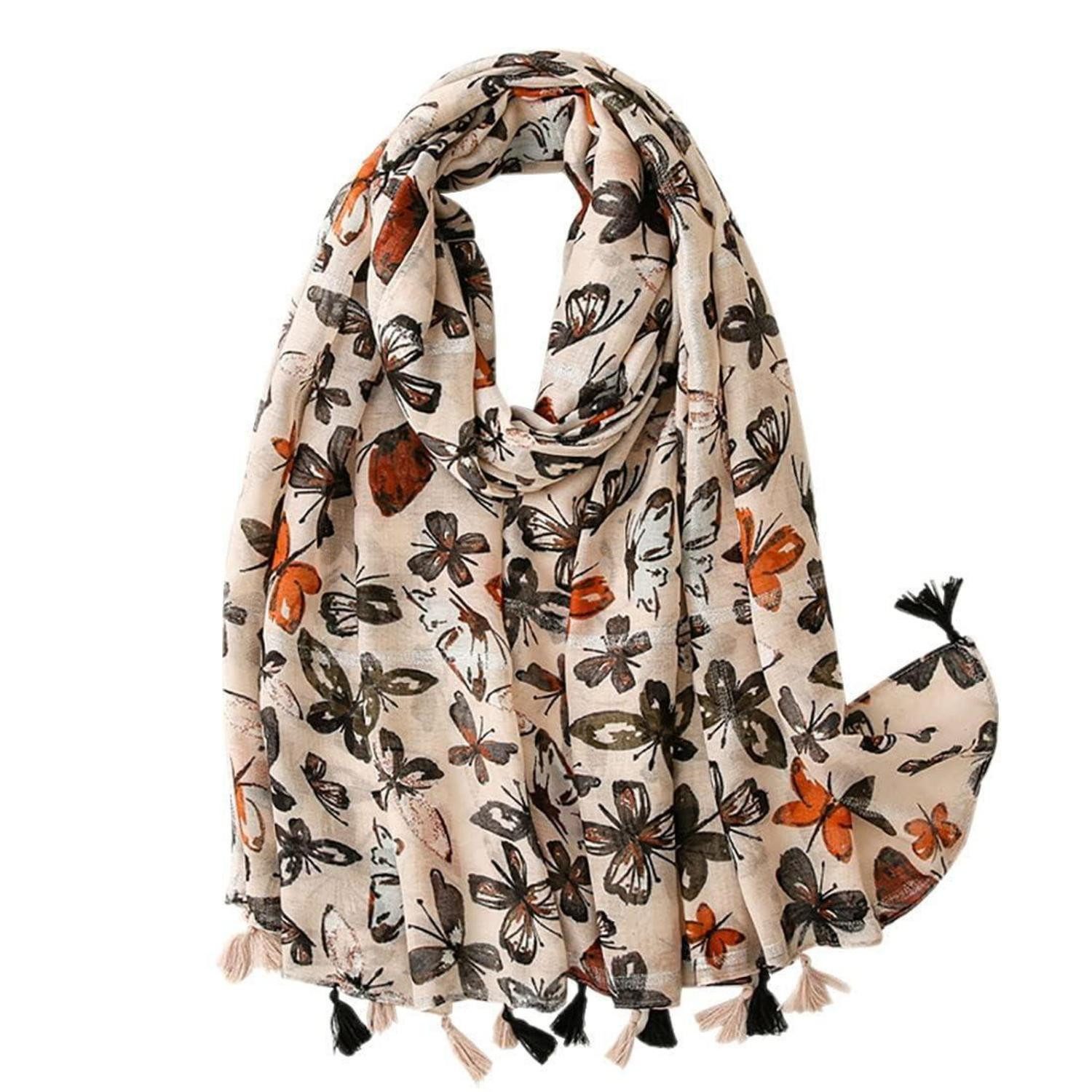 LuxusKollektion XXL-Schal Schal Damen Oversize mit Fransen 180x90cm bunt, (1-St)