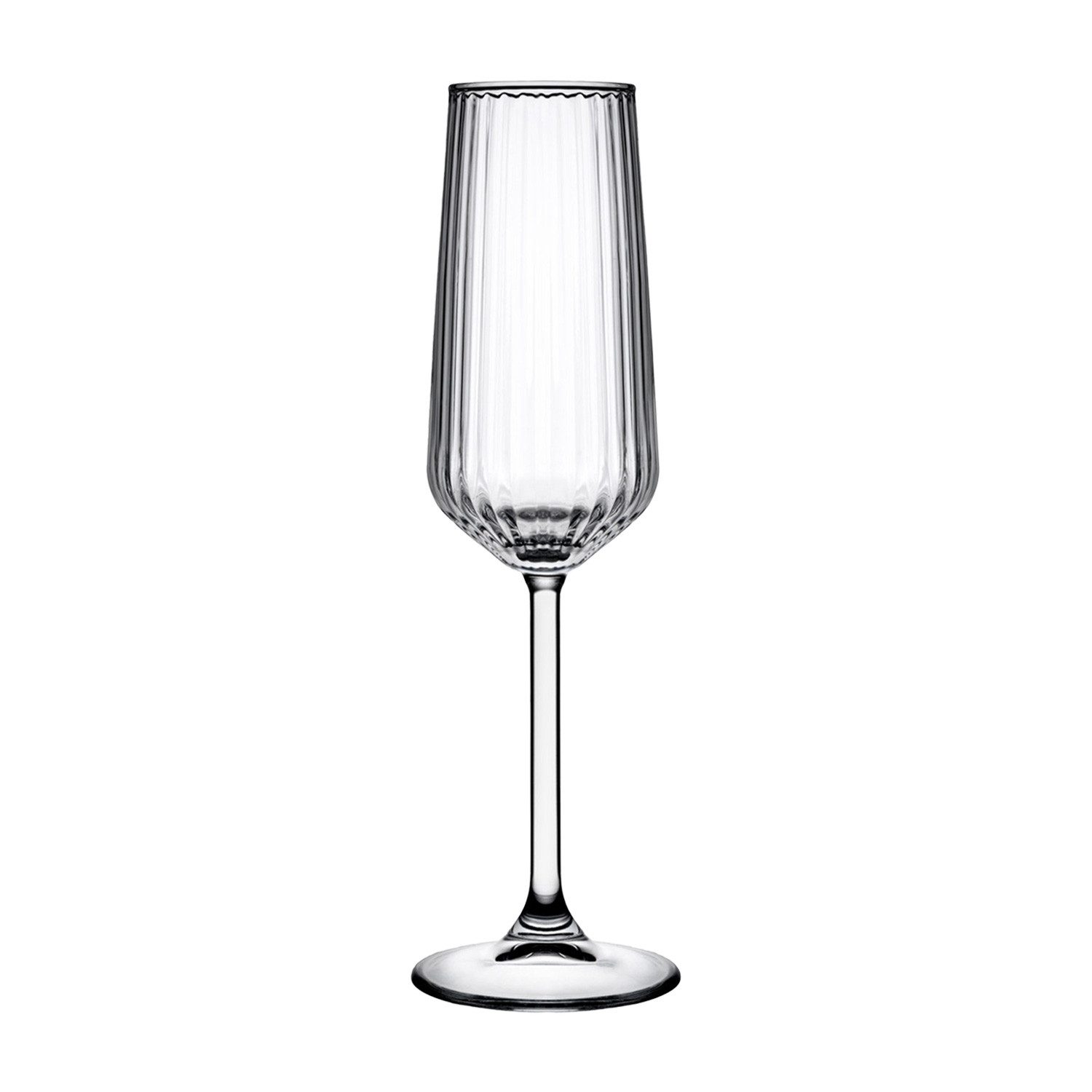 Pasabahce Weinglas Allegra Focus Champagnerflöte, 6-tlg., Glas, Spülmaschinenfest, 6er-Set, 19,5 cl