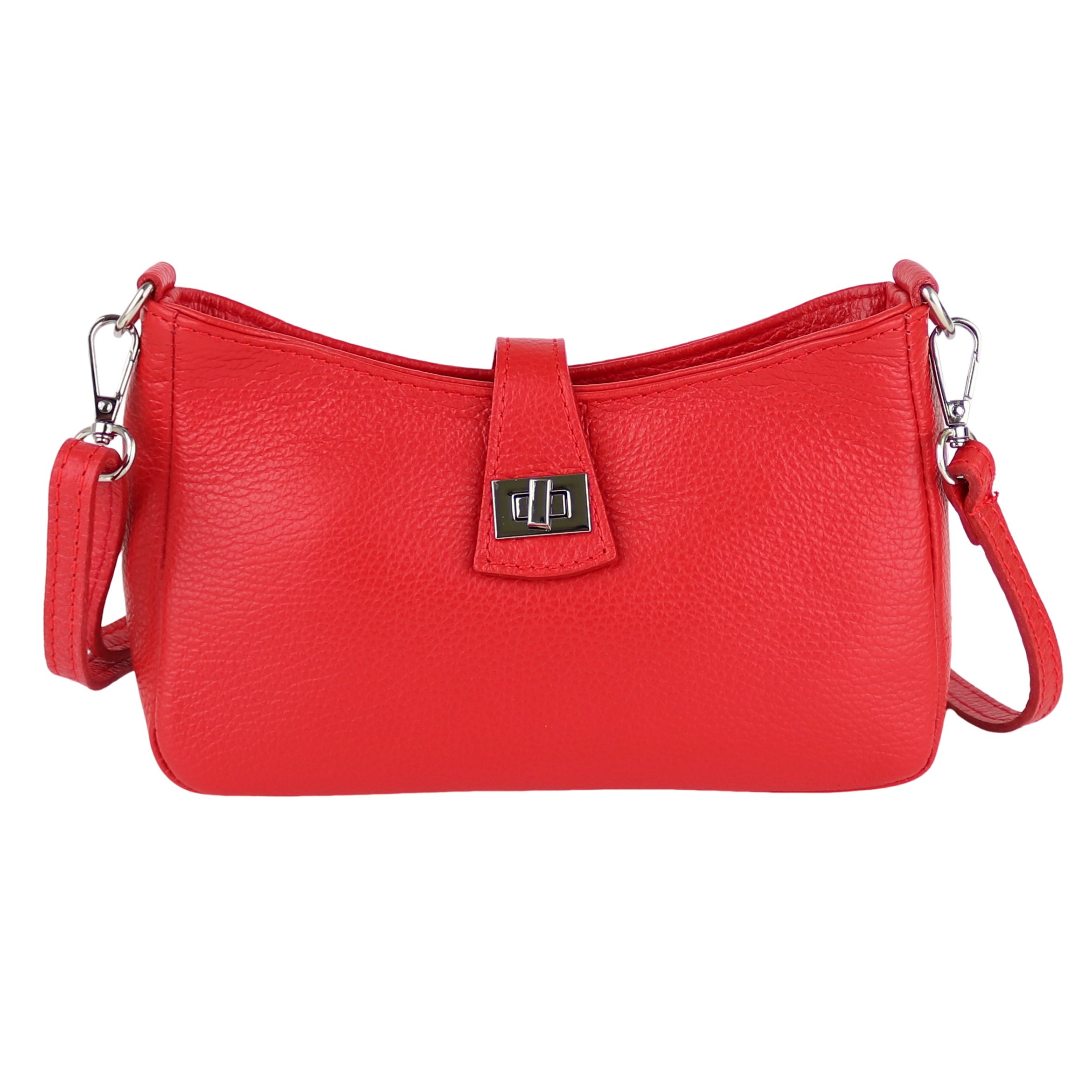 MIRROSI Umhängetasche Damen Crossbody Bag, Echtleder Made In Italy, 24x15x5cm