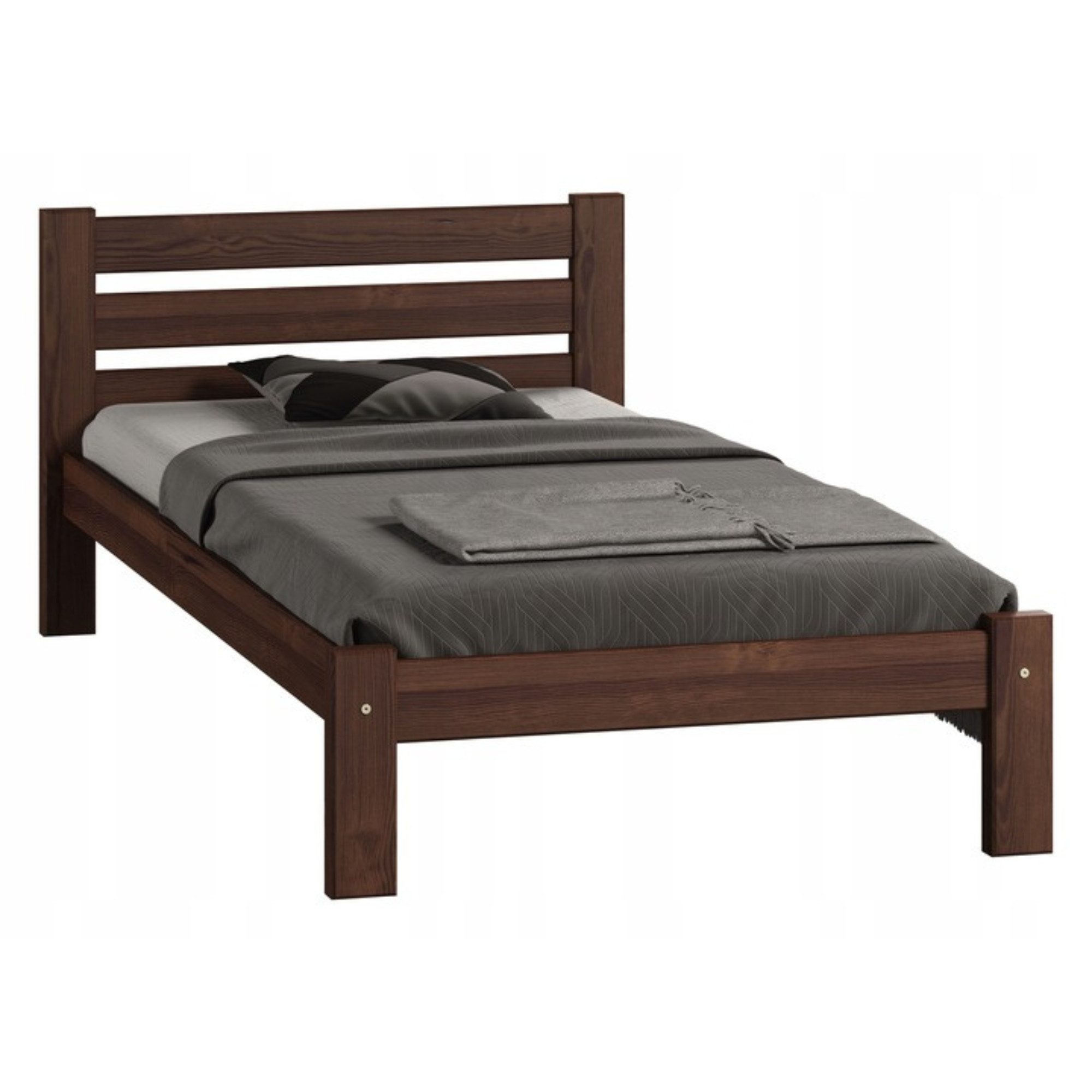 Home Collective Holzbett Einzelbett Massivholz Bett mit Massive Bettbeine & günstig online kaufen