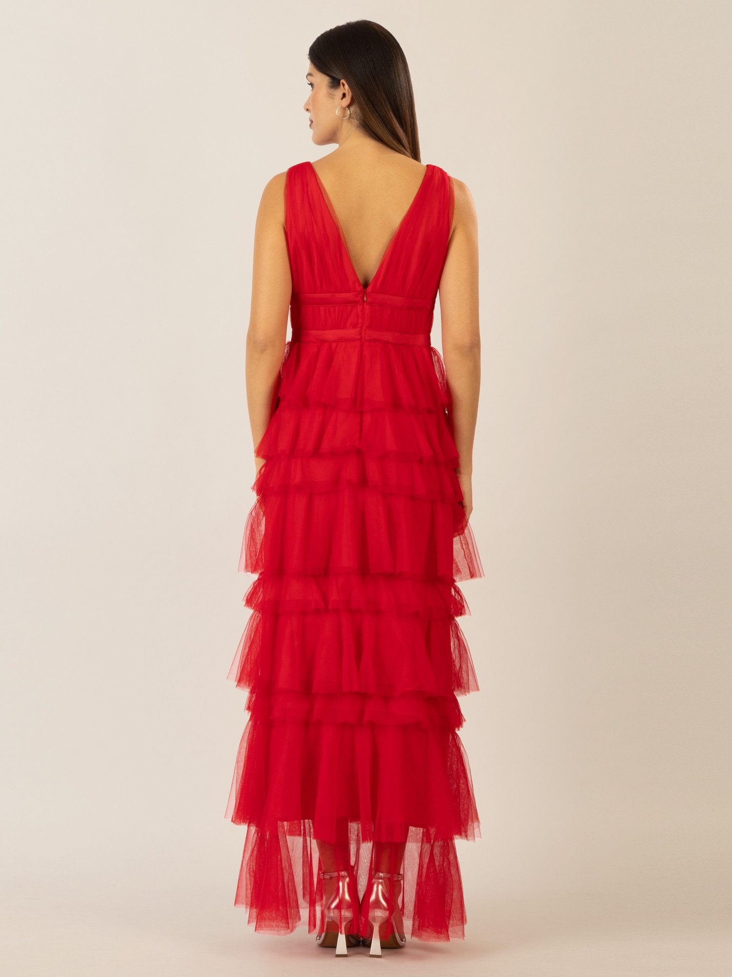 Apart Abendkleid aus Jersey mit Mesh