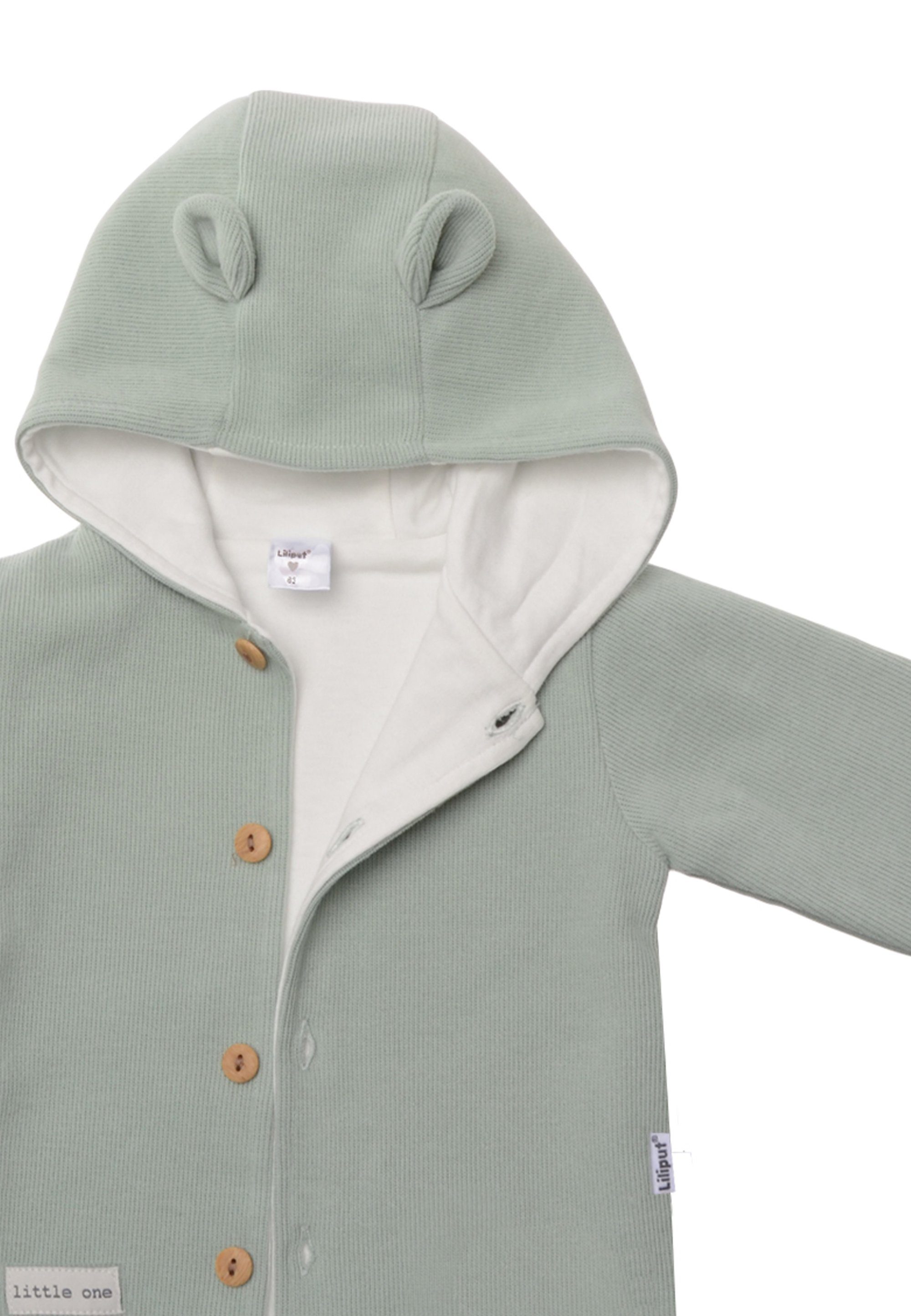 Liliput Sweatjacke aus weichem Rippstrick mit Kapuze und Bärchenohren