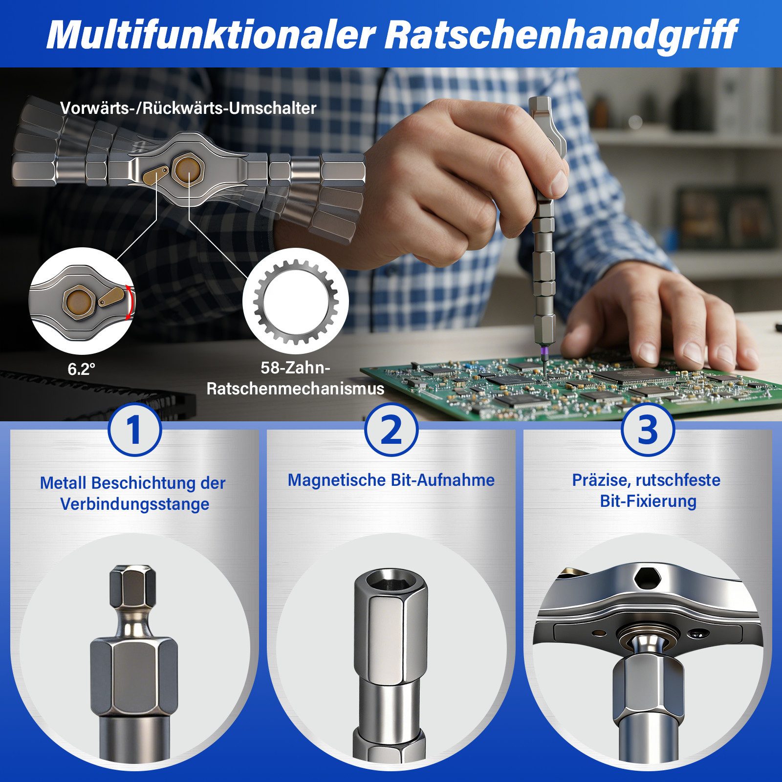Kityhome Werkzeugset Werkzeugset Schraubendreher Set,42 in 1 Haushaltskoffer, (Set, 42-tlg., 42 in 1), 42 St,Schraubendreher-Set,Handwerkzeug-Set,Magnetische