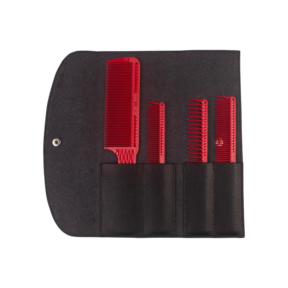 JRL Haarkamm JRL Kamm Set, (Styling-Set / Barber-Set, Enthält ein abgestimmtes Profi-Kamm-Set), Patentiertes Flötenzahn-Design