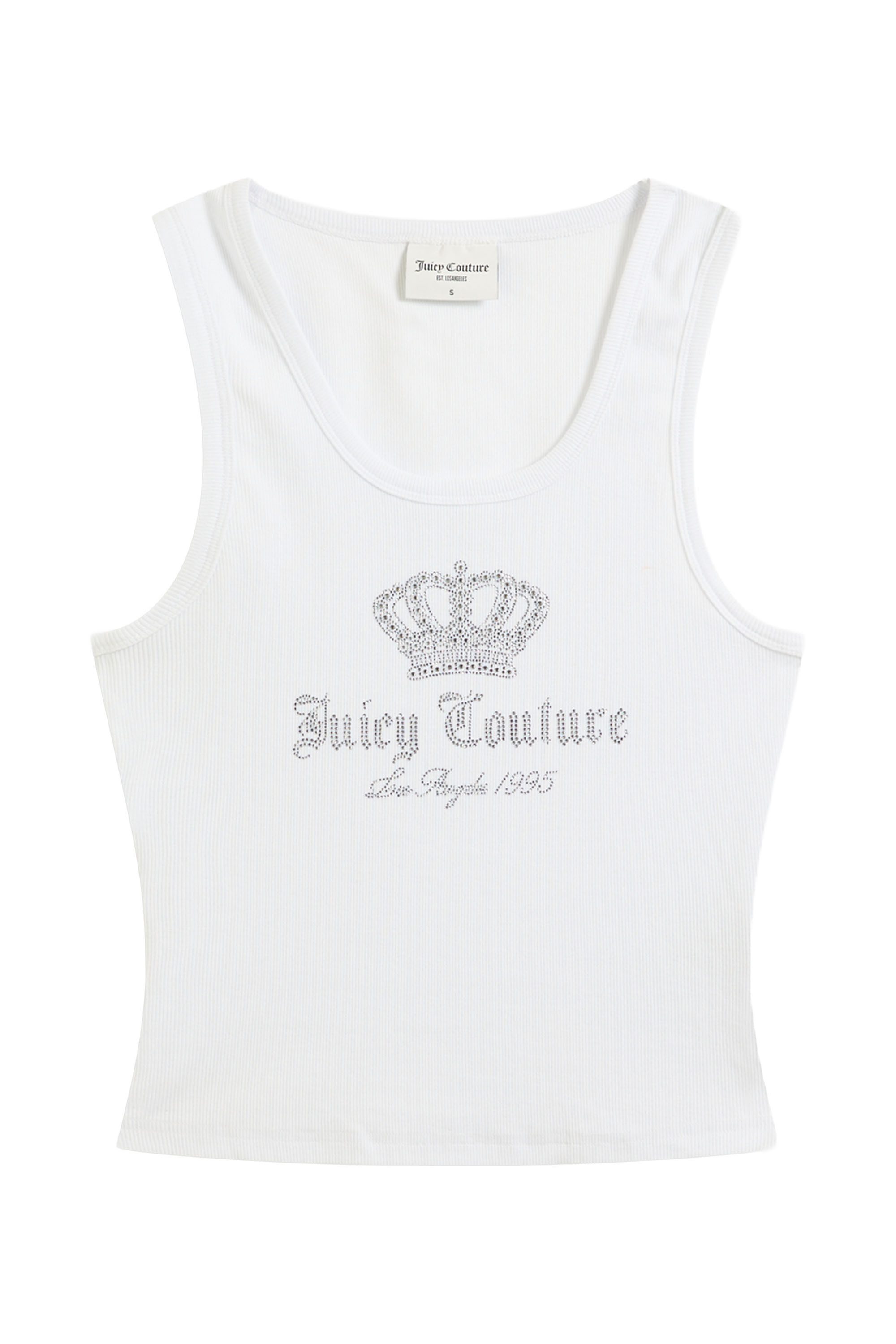 Juicy Couture T-Shirt GOTHIC CROWN VEST. Damen T-Shirt Damen, Schriftzug, Sportshirt, Trägertop, mit Glitzer, Sale