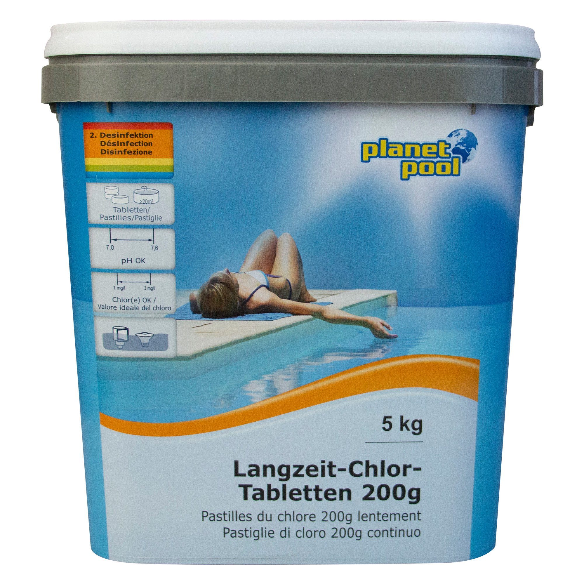 Planet Pool Poolpflege Planet Pool - Langzeit-Chlor-Tabletten 200 g, 5 kg