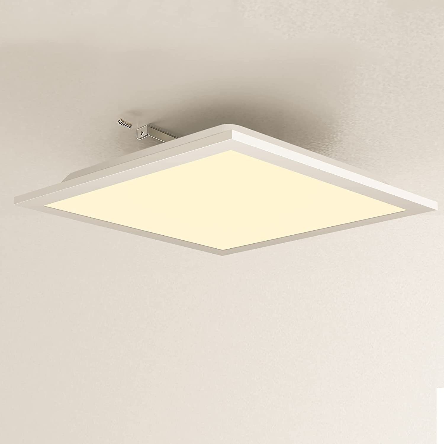 Nettlife LED Panel Deckenleuchte Wohnzimmer 60*60CM 40W flach 3000K, LED fest integriert, warmweißes, Büro Wohnzimmer
