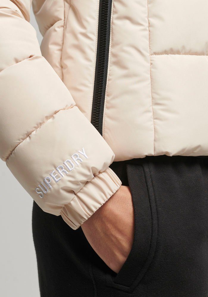 SPIRIT PUFFER HOODED wasserabweisendem Superdry SPORTS tapioca aus Material Steppjacke