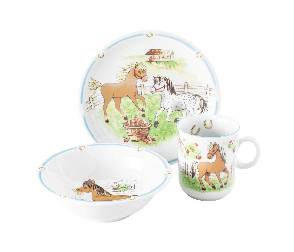 Seltmann Weiden Kindergeschirr-Set Seltmann Weiden Compact Mein Pony Kinder Set 3tlg., 1 Personen, Porzellan