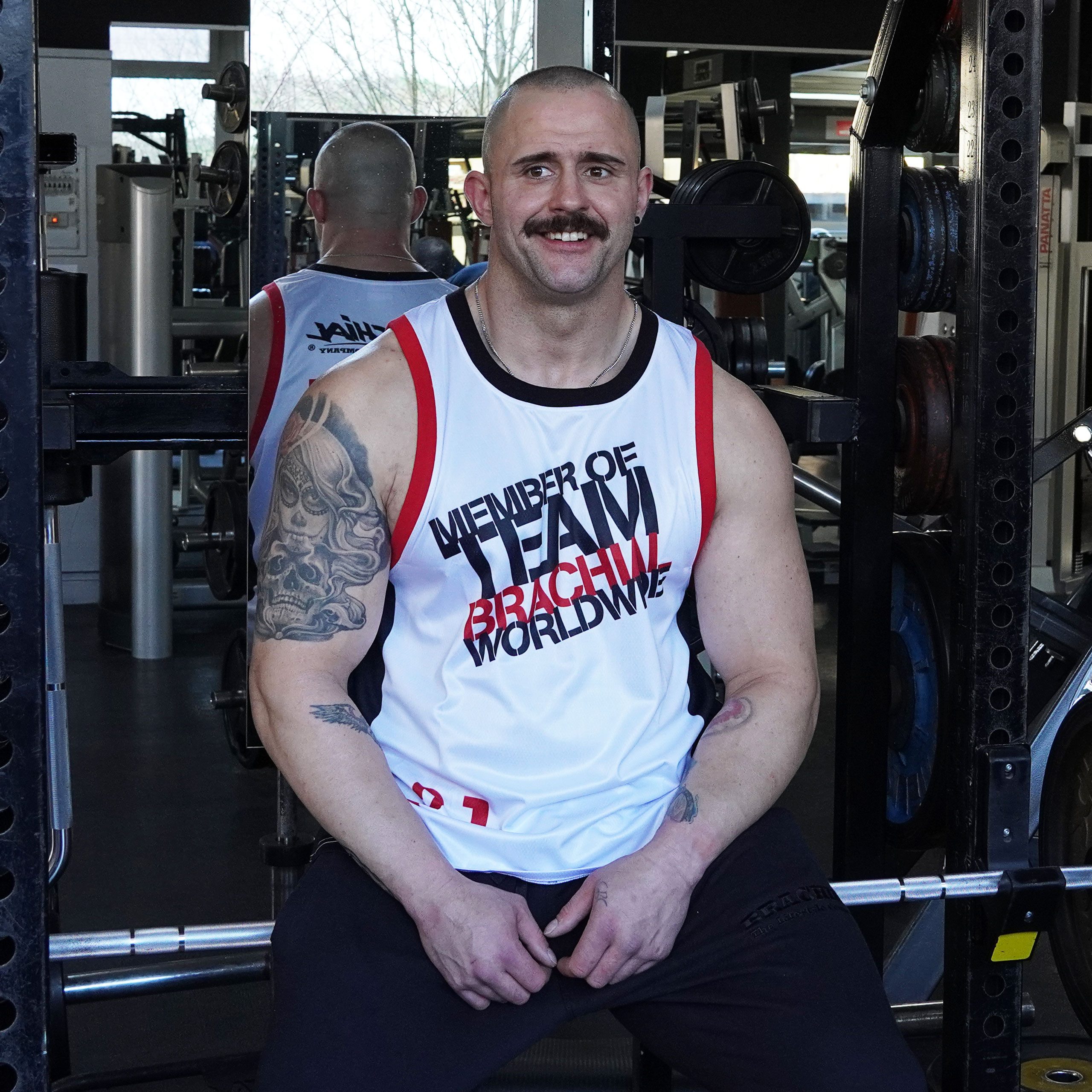 BRACHIAL THE LIFESTYLE COMPANY Muskelshirt Brachial Tank-Top "Team" weiss