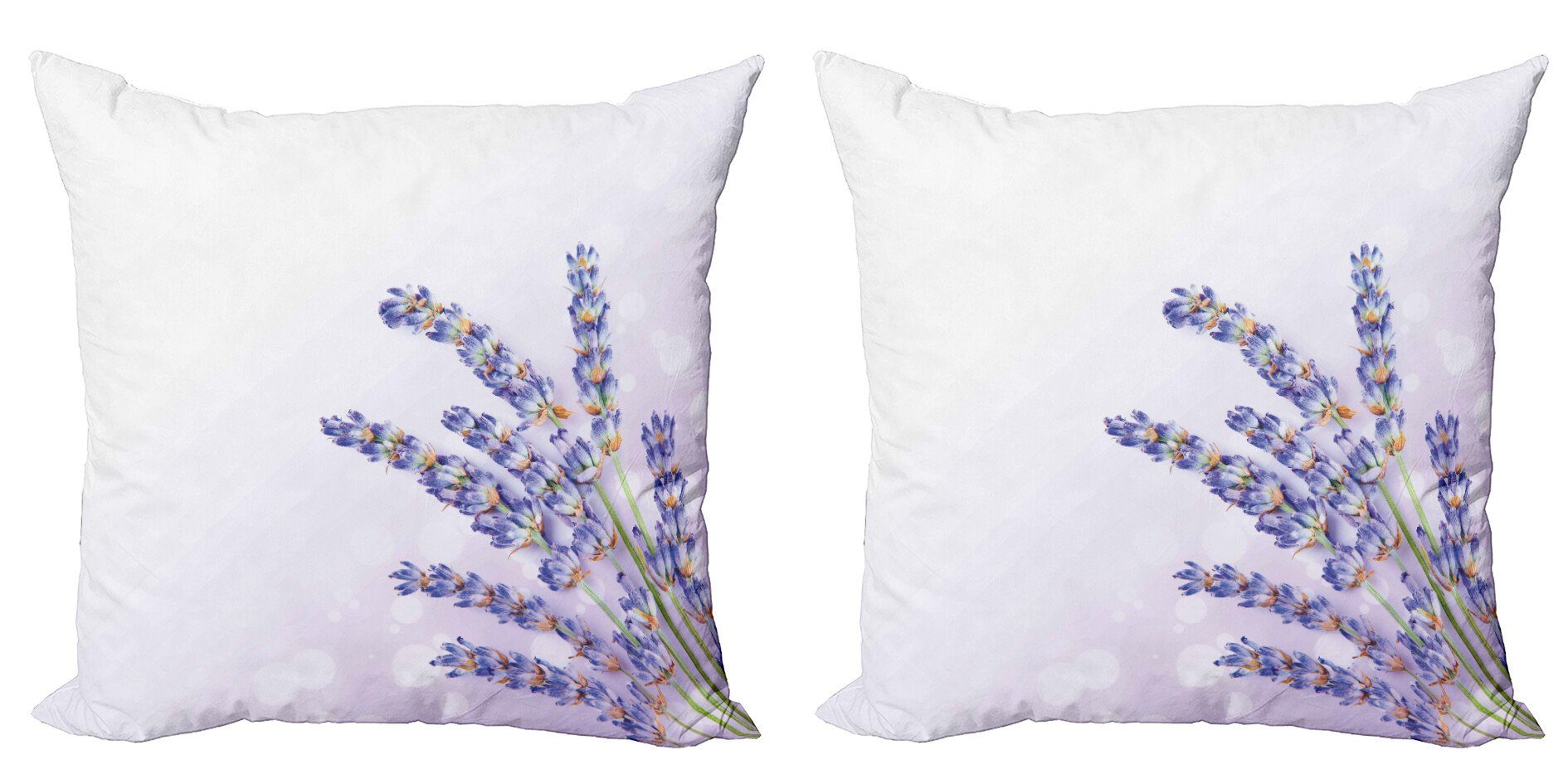 Kissenbezüge Modern Accent Doppelseitiger Digitaldruck, Abakuhaus (2 Stück), Lavendel Frische Kräuter Pflanze Posy