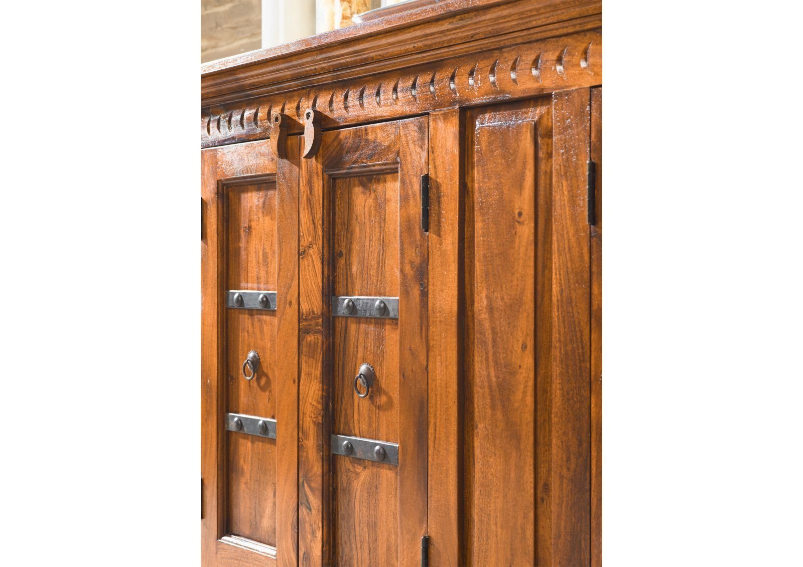 Massivmoebel24 Sideboard OXFORD (Massivholz), Sideboard Akazie 212x50x93 honig  lackiert OXFORD #0414