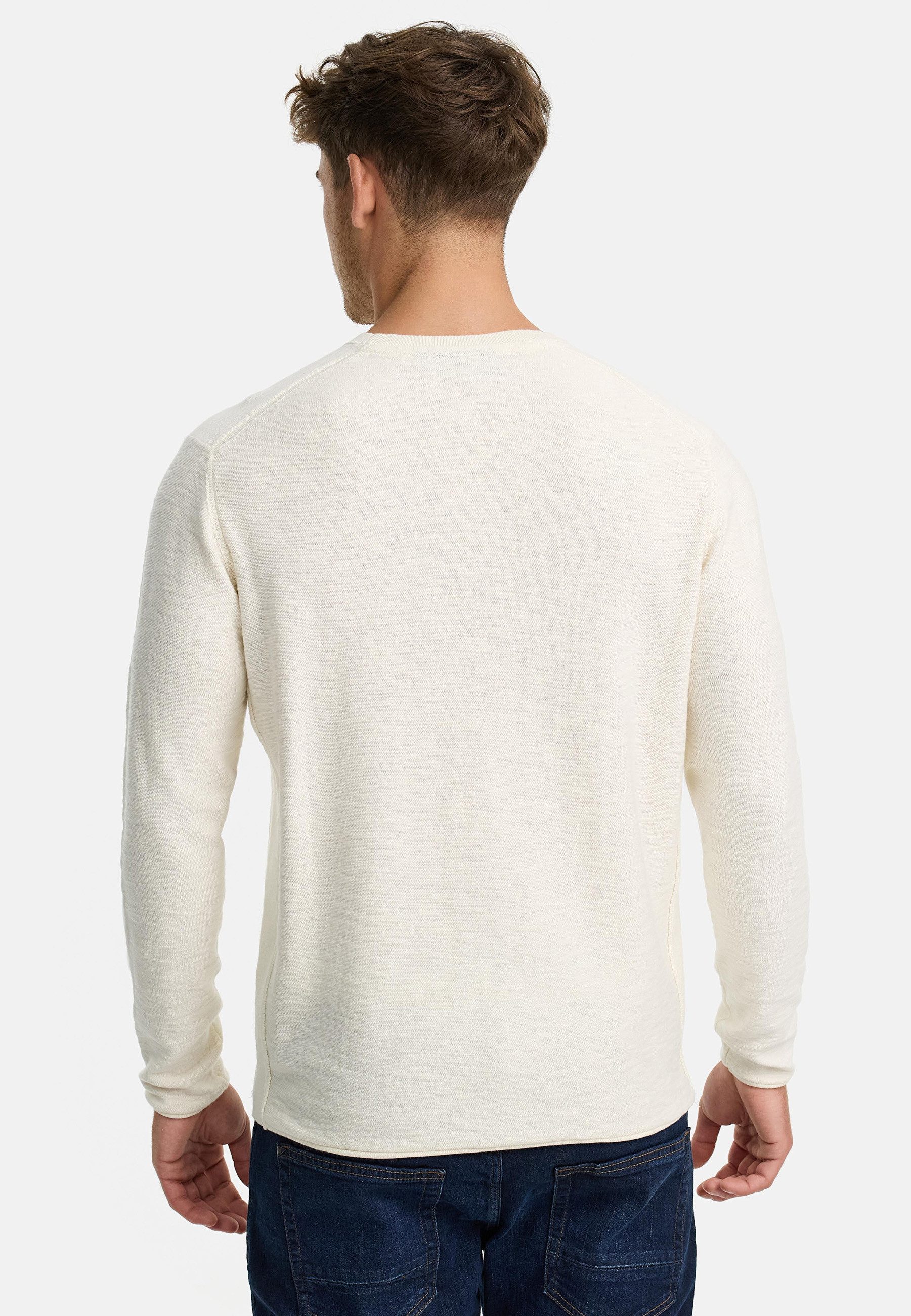 Indicode Strickpullover Herren INMacedonio Pullover Herrenpullover Langarmshirt mit klassischem Rundhalsausschnitt