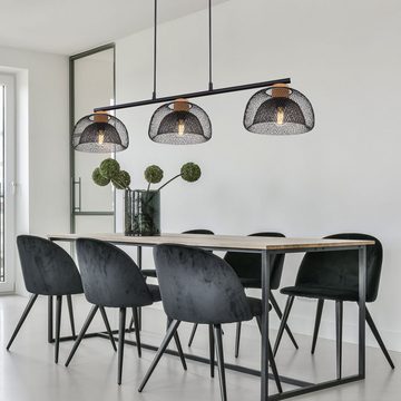 etc-shop Deckenleuchte, Leuchtmittel nicht inklusive, Design Hänge Leuchte Wohn Zimmer Decken Käfig Gitter Decken Lampe