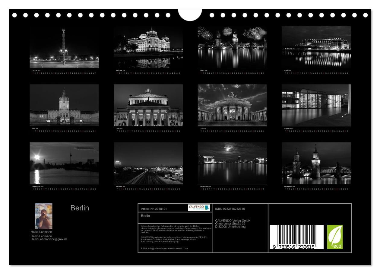 Thumbnail - CALVENDO Wandkalender Berlin (Wandkalender 2026 DIN A4 quer), CALVENDO Monatskalender