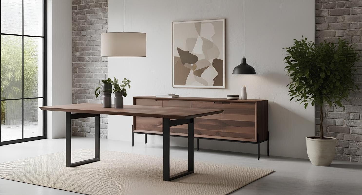 JVmoebel Esstisch Esstisch Sideboard Esszimmer Stil modern Farbe braun neu bequem Holz, Made in Europa