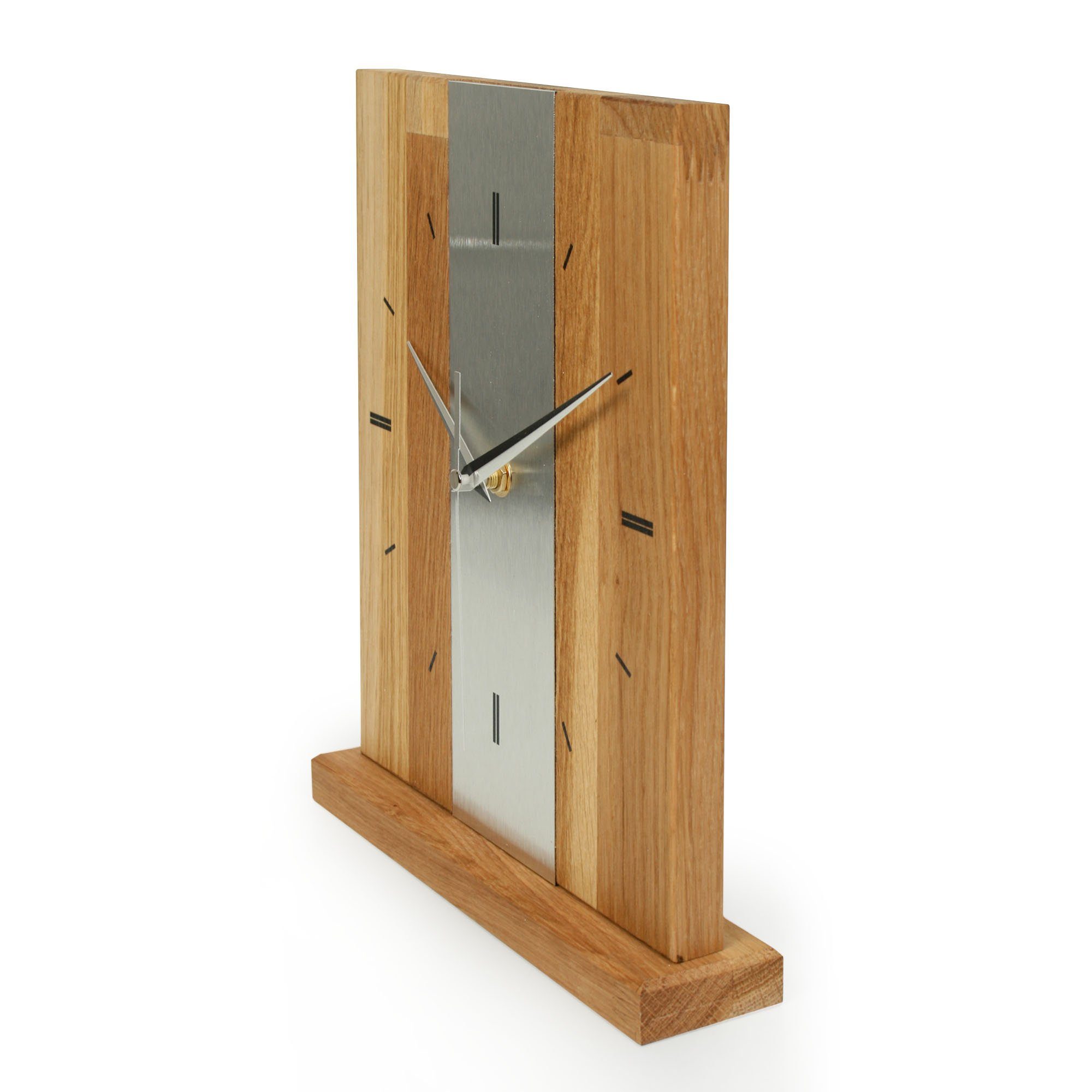 Kreative Feder Standuhr Designer-STANDUHR "Silver Stipe" günstig online kaufen