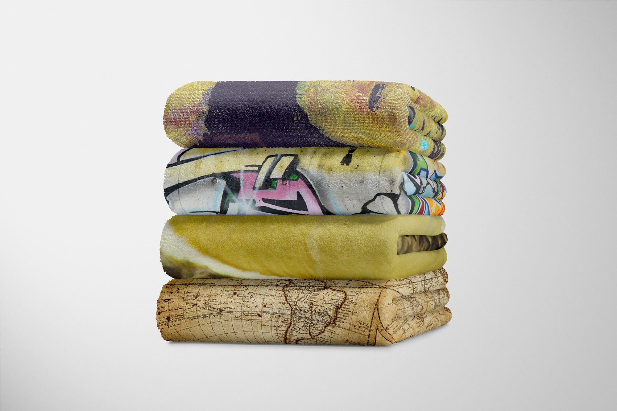 (1-St), Art Frucht Baumwolle-Polyester-Mix mit Exotische Strandhandtuch Handtuch Handtuch Kuscheldecke Handtücher Fotomotiv Saunatuch Sinus M,
