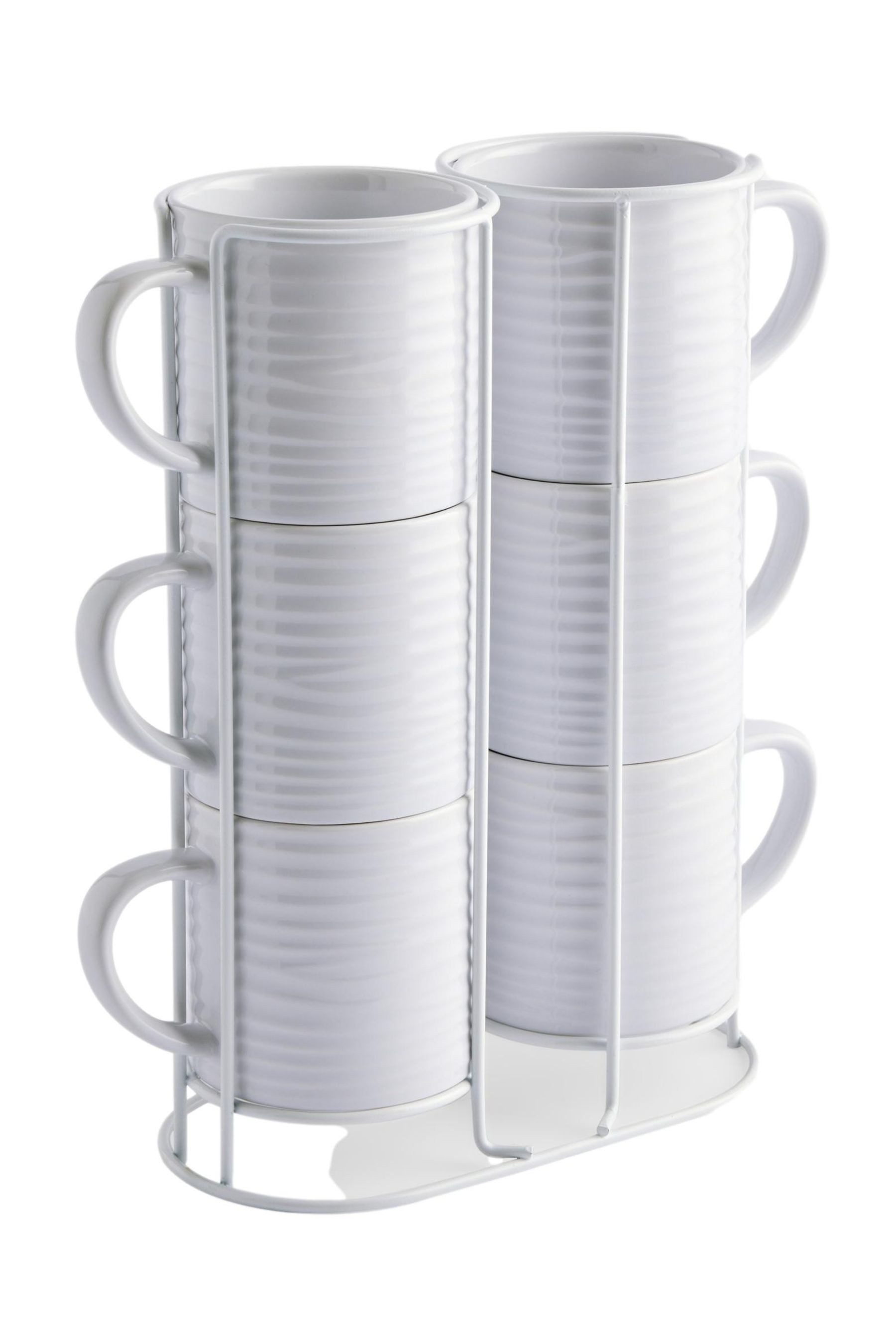 Becher Malvern 6er-Set Stapelbare Henkeltassen