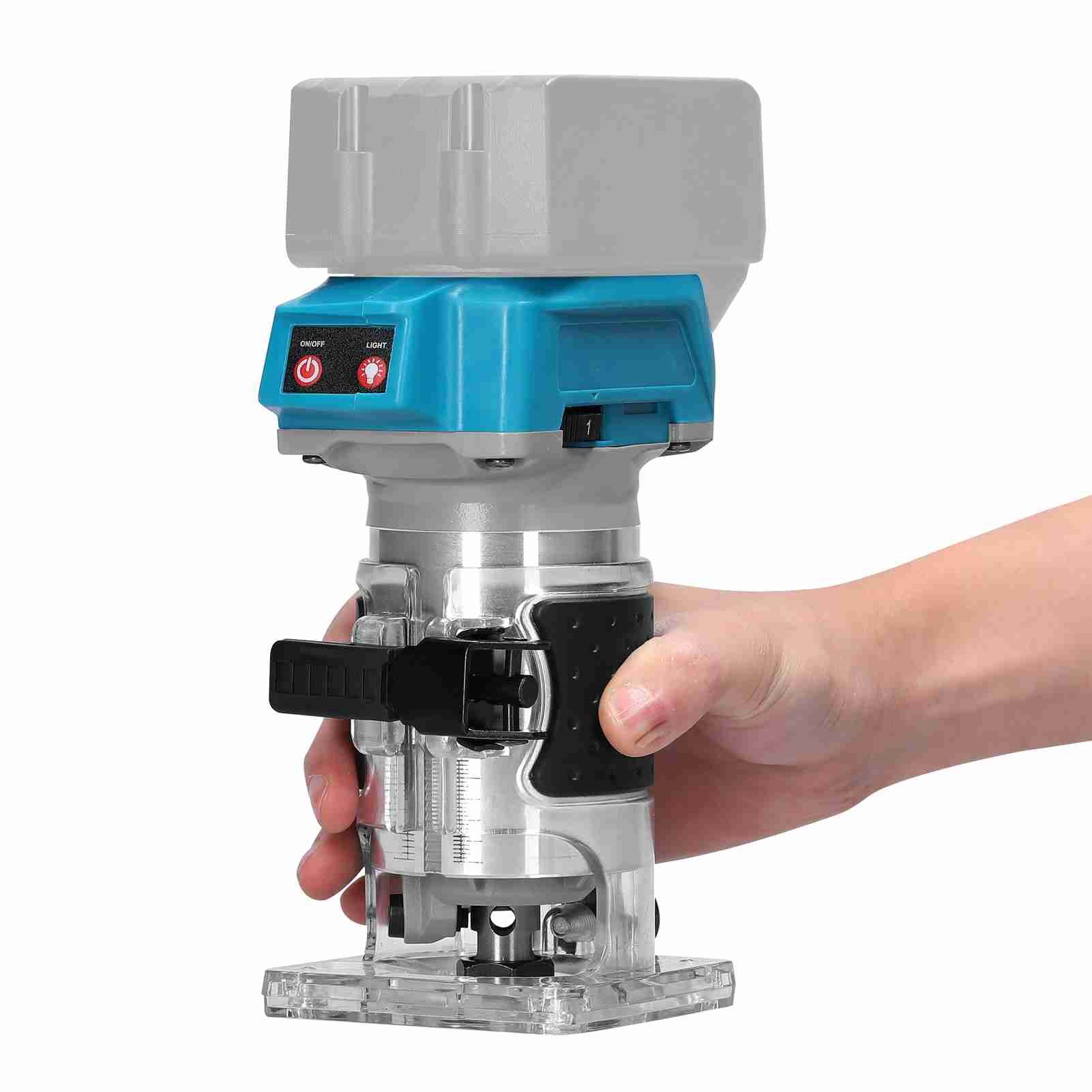 GARRYFIZH Akku-Fräse Oberfräse Holz Fräse Fräsmaschine, Elektrische Trimm-, Fräs-, Gravier- und Nutmaschine