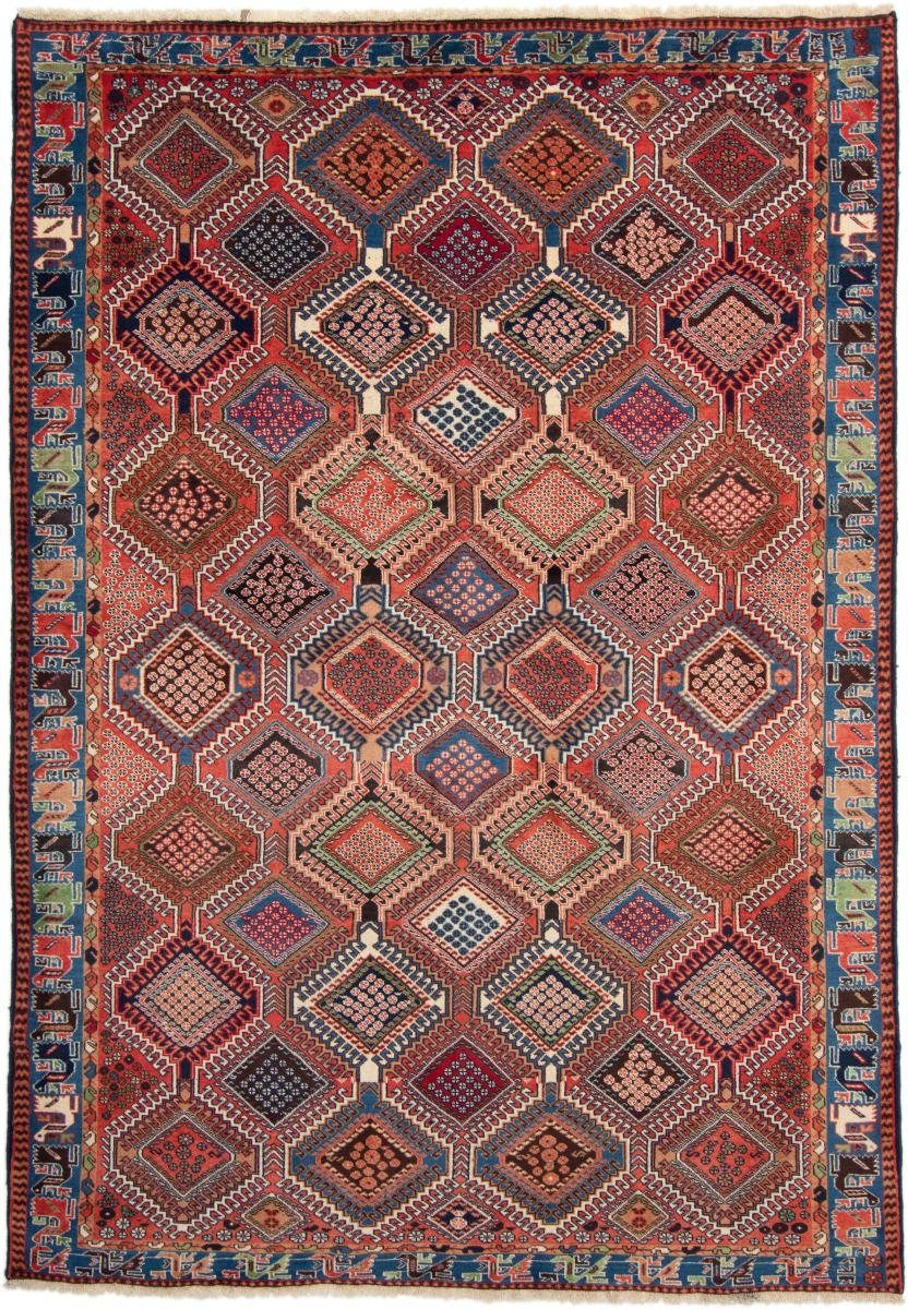 Orientteppich Yalameh 213x304 Handgeknüpfter Orientteppich / Perserteppich, Nain Trading, rechteckig, Höhe: 12 mm