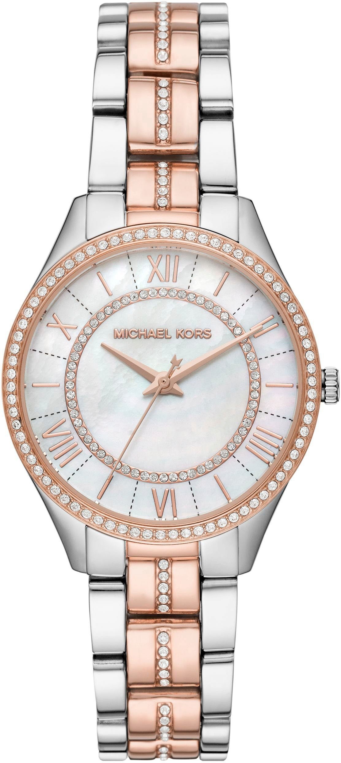 MICHAEL KORS silberfarben-roségoldfarben LAURYN Quarzuhr