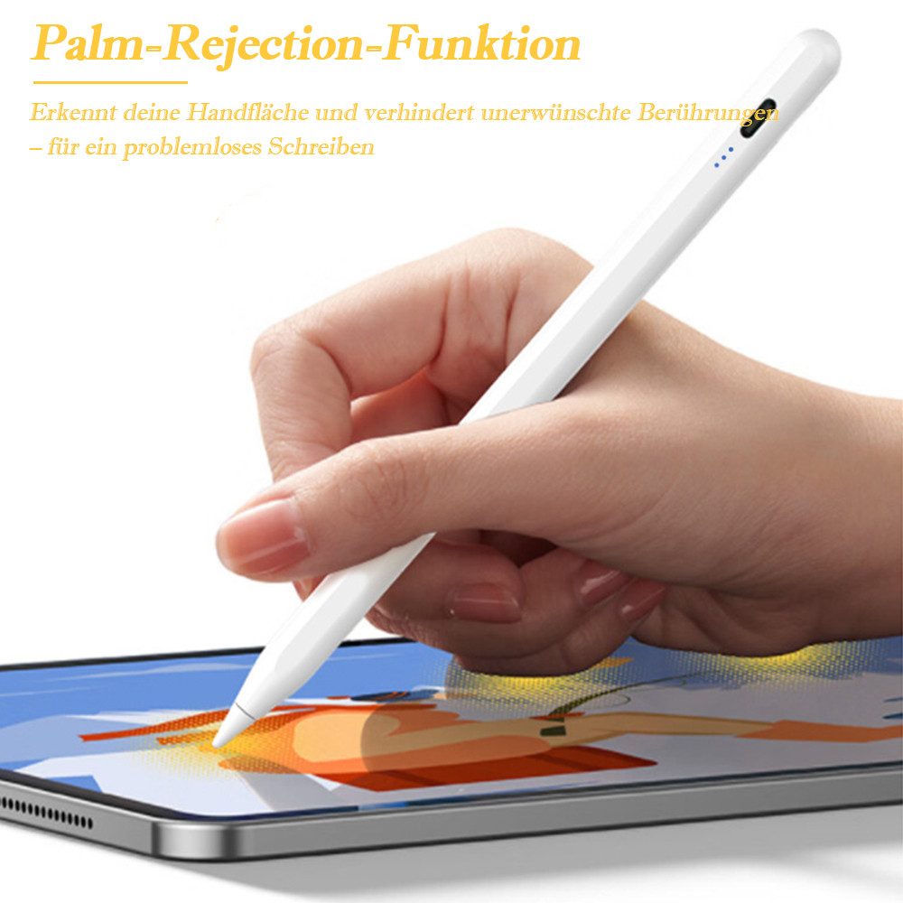 TUWENA Eingabestift Stylus Stift für Apple iPad 2018-2025, Stylus Pen, Eingabestifte mit Neigungserkennung & Palm-Ablehnung & Hohe Präzision – Bild 3 von 5