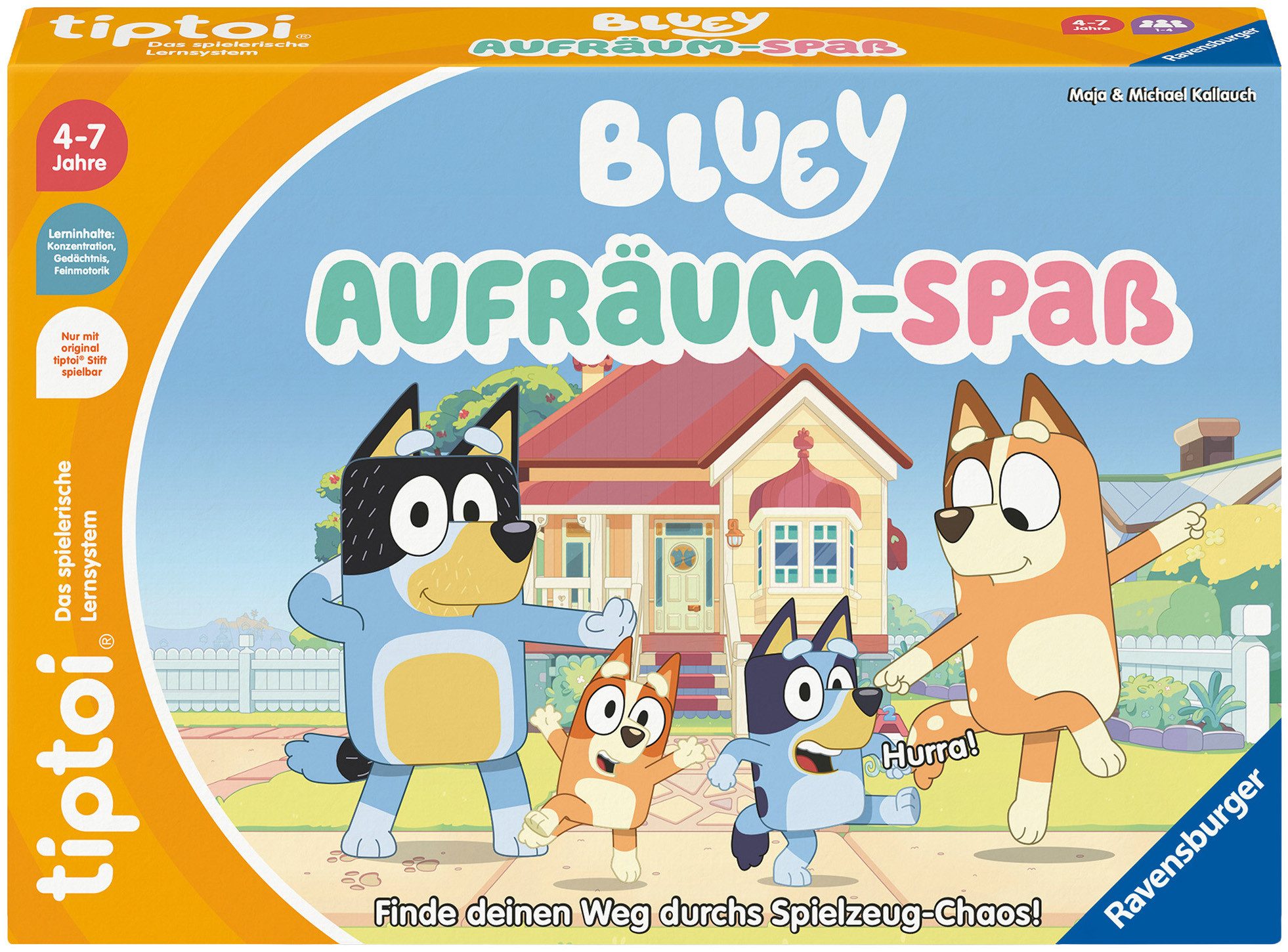 Ravensburger Spiel tiptoi® Bluey Aufräum-Spaß, Kinderspiel, Made in Europe