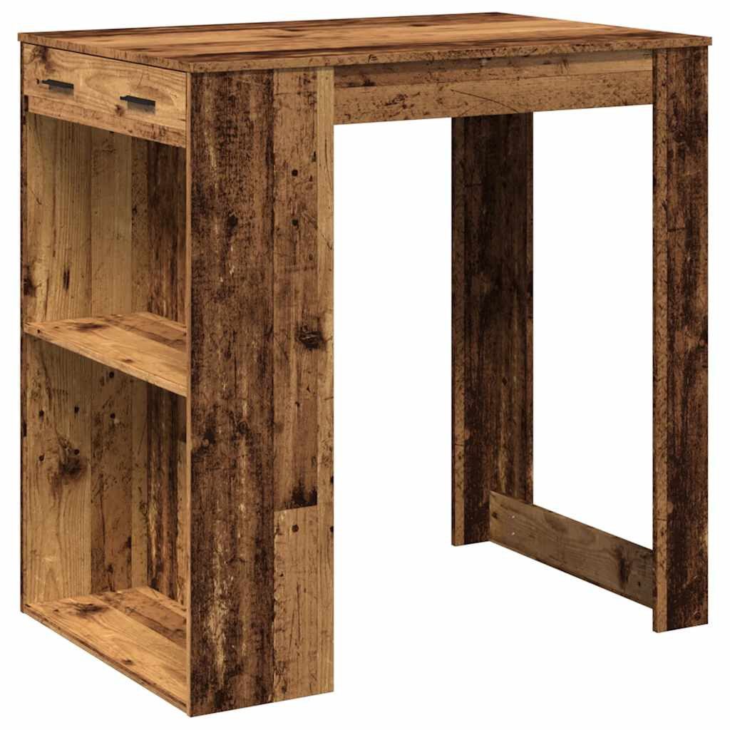 vidaXL Esstisch Bartisch Altholz-Optik 102x70x103,5 cm Holzwerkstoff (1-St)