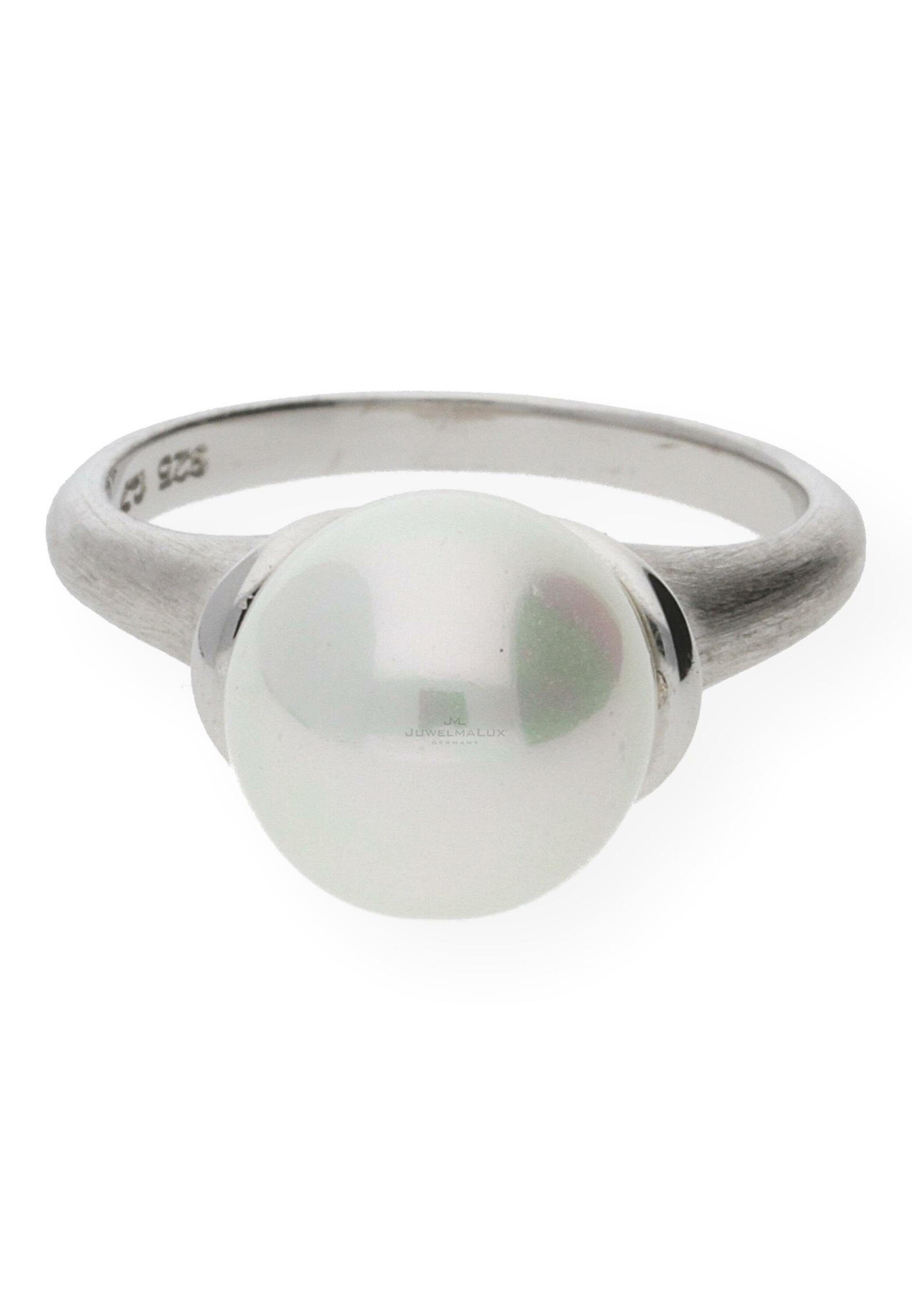 Damen Schmuck JuwelmaLux Silberring Ring Silber Fingerring Zirkonia, Perlenimitat (1-tlg), Damen Silberring Silber 925/000, inkl