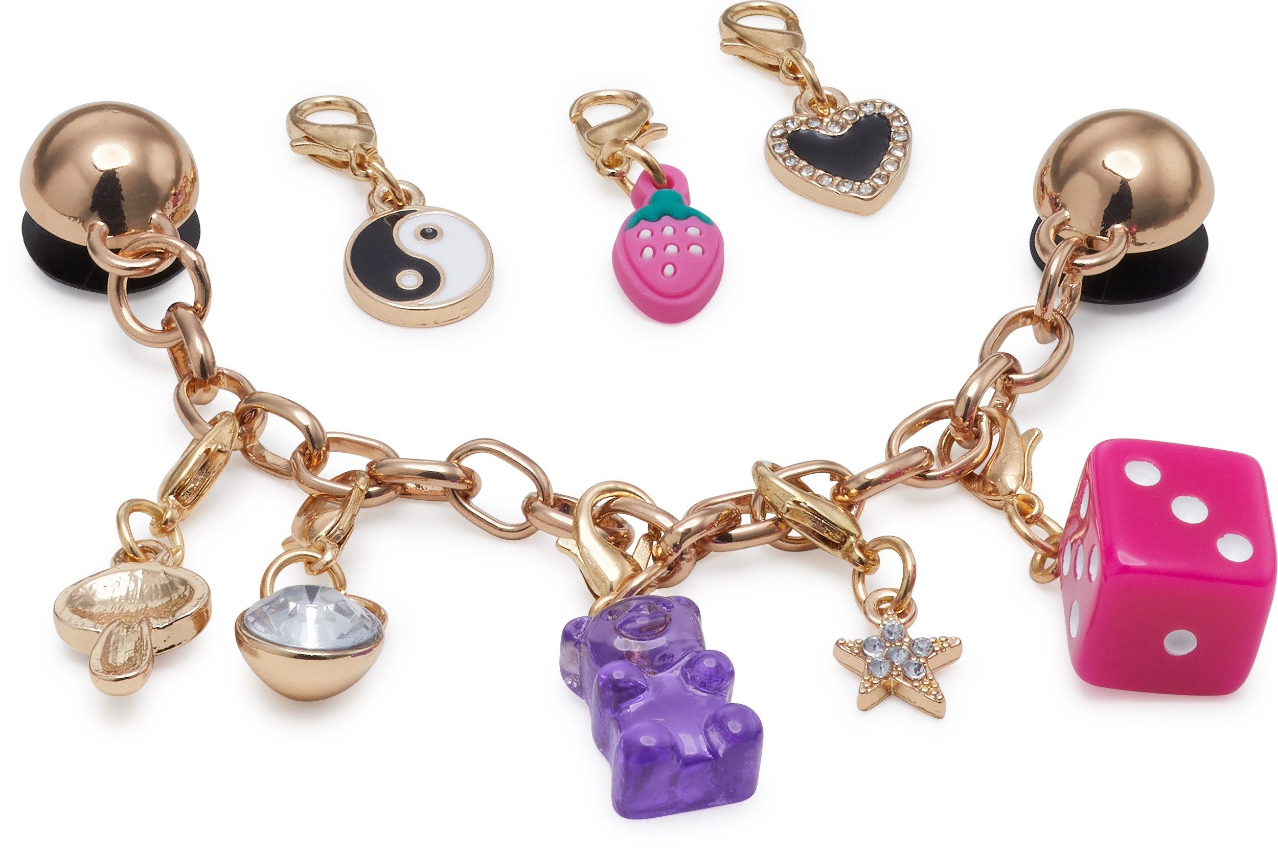 Crocs Schuhanstecker Jibbitz™ "Custom Charm Chain" (Set, 5-tlg., Kein Spielzeug. Nicht für Kinder unter 3 Jahren geeignet), Schuh-Dekoration mit Charm-Kette und Anhängern