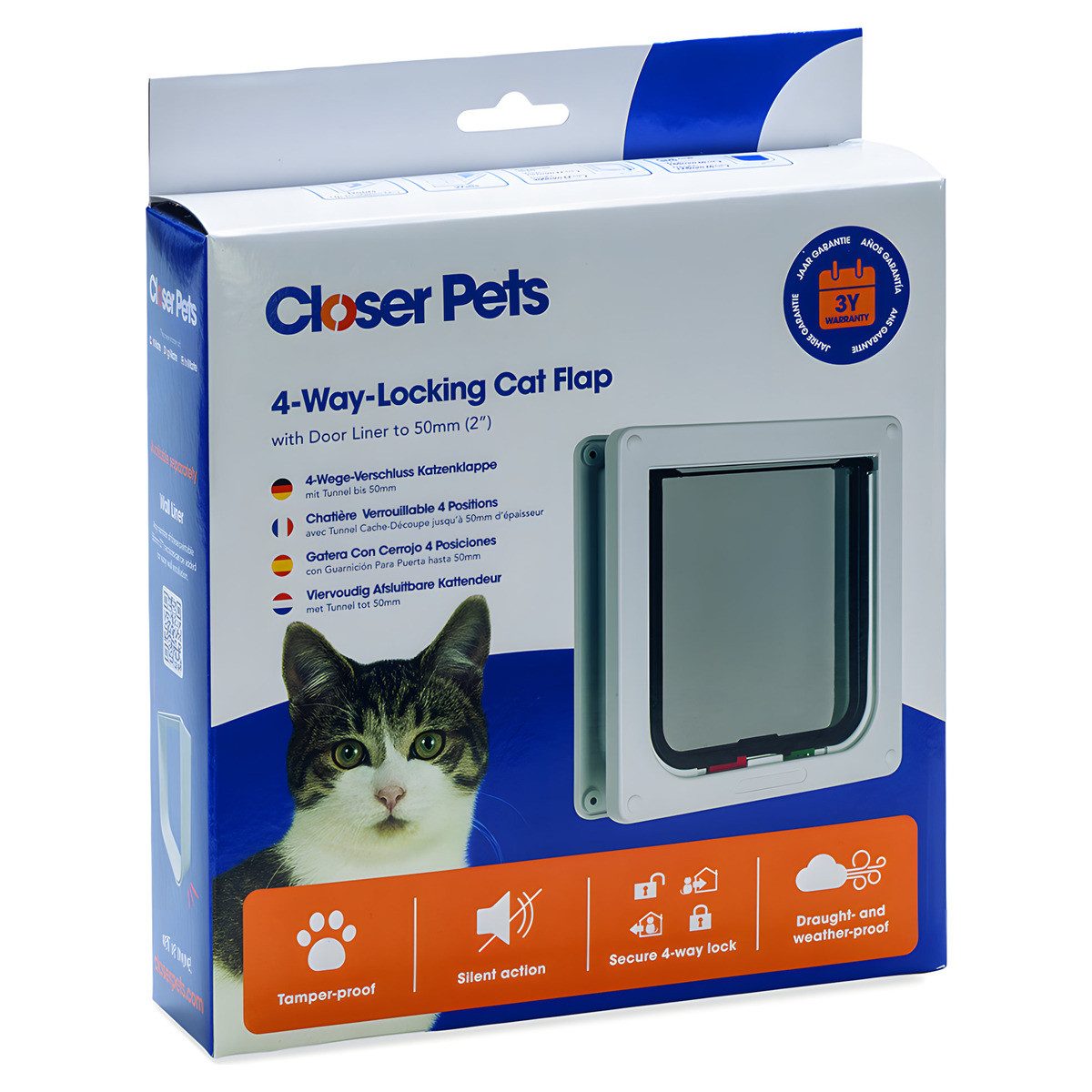 CAT MATE Katzenklappe Katzenklappe 235W weiß