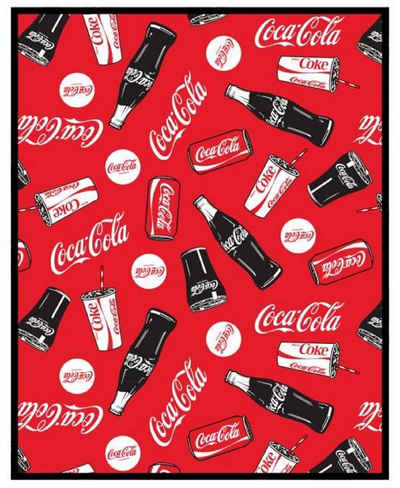 Wohndecke Coca Cola Flauschdecke Kuscheldecke 120 x 150 cm, Aptex