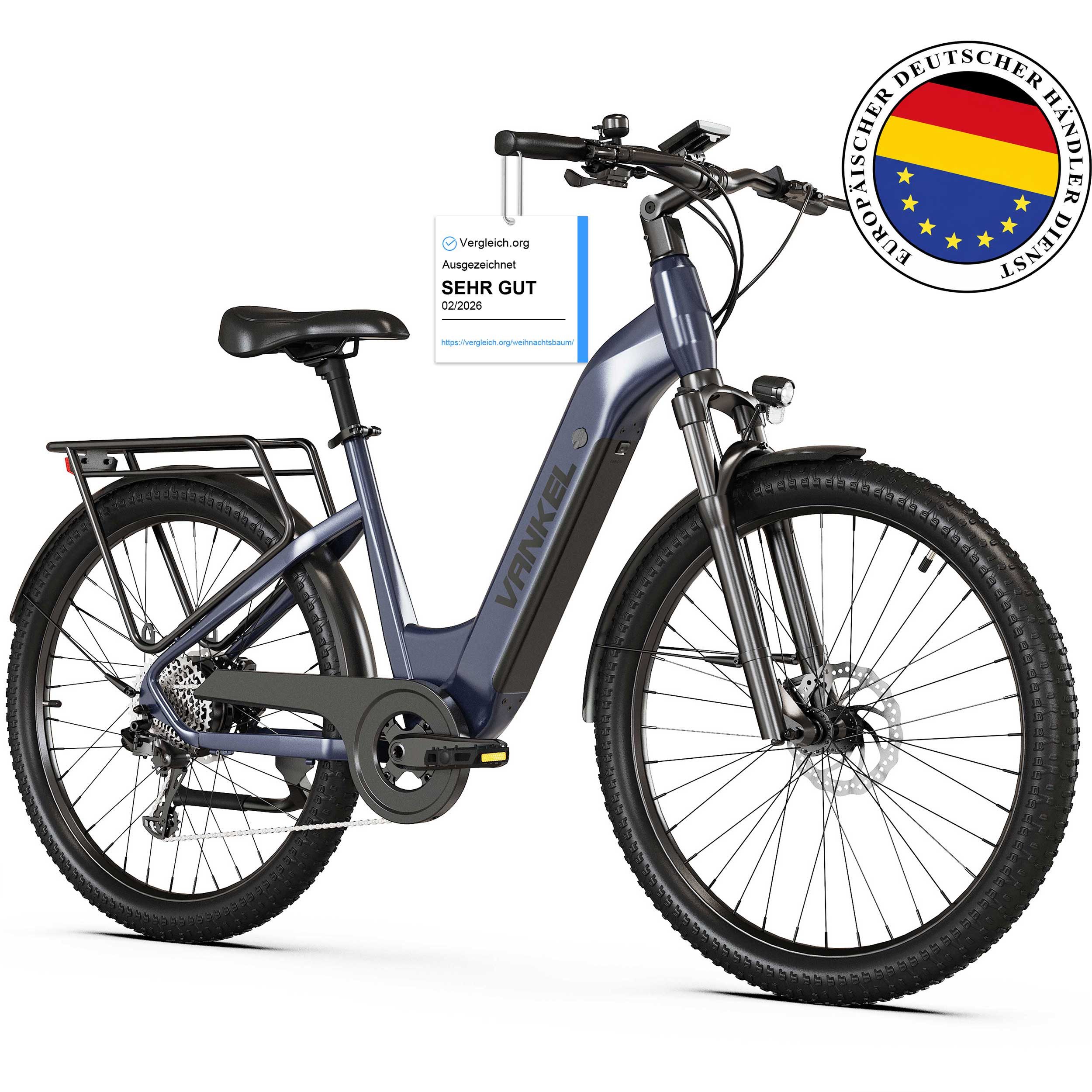 Vankel E-Bike Cityrad 26”×3,0/29”×2,4 Zoll E-Fahrrad Damen u. Herren 720 WH Pedelec 120 km, Kettenschaltung, Heckmotor, 720 Wh, Fat Mountain LG Akku All-Terrain mit Drehmomentsensor E-bikes