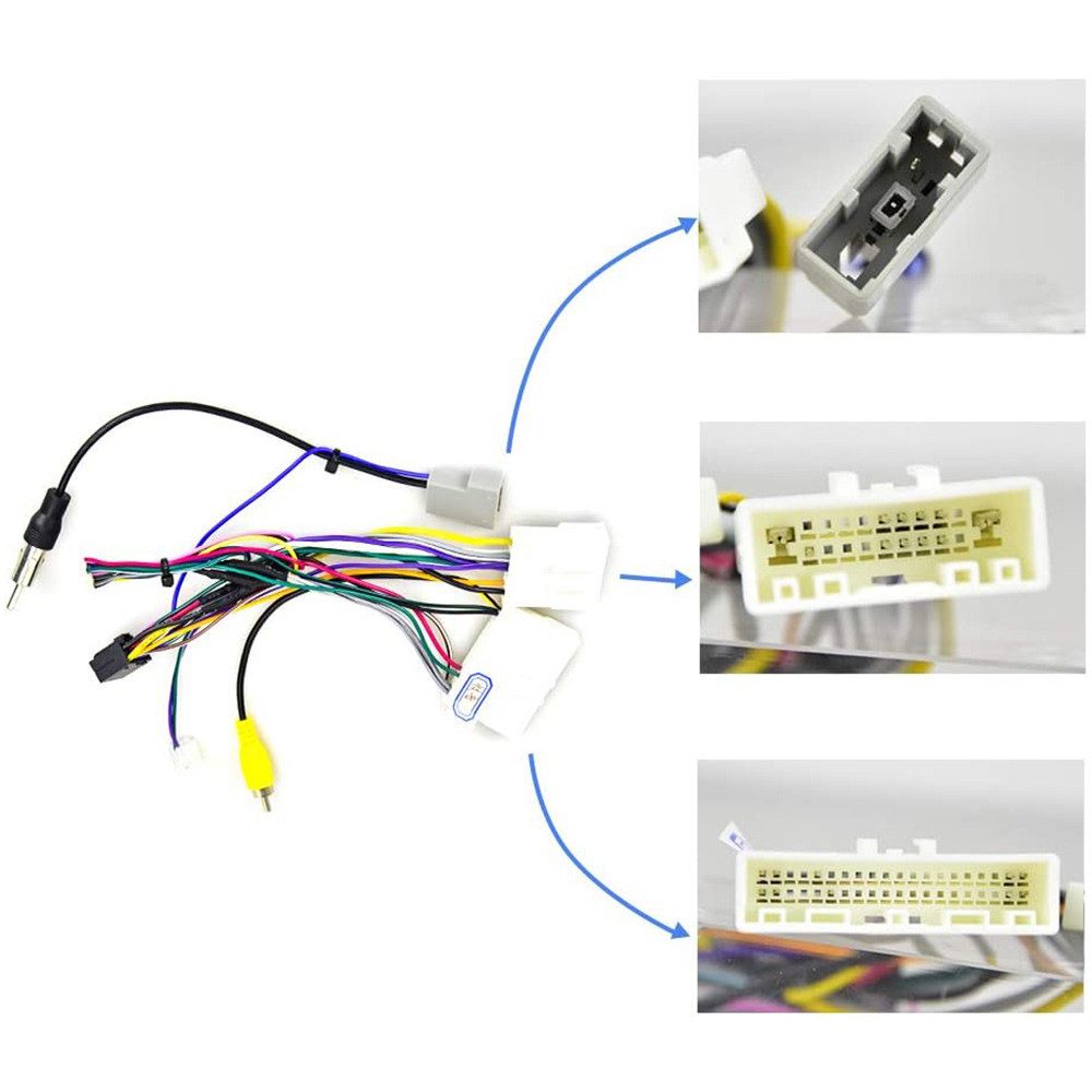 OiLiehu Android Autoradio 16-Pin ISO Adapter Kabel Kabel Auto-Adapter