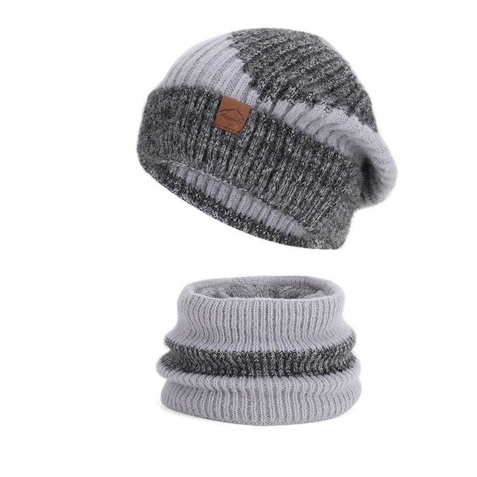 Coonoor Strickmütze Mütze und Schal Set Wintermütze Strickmütze mit Schal (2-St) Damen Warme Mütze Beanie Herbst