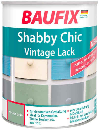 Baufix Acryl-Buntlack »Shabby Chc Vintage Lack«, 0,75 Liter, grün