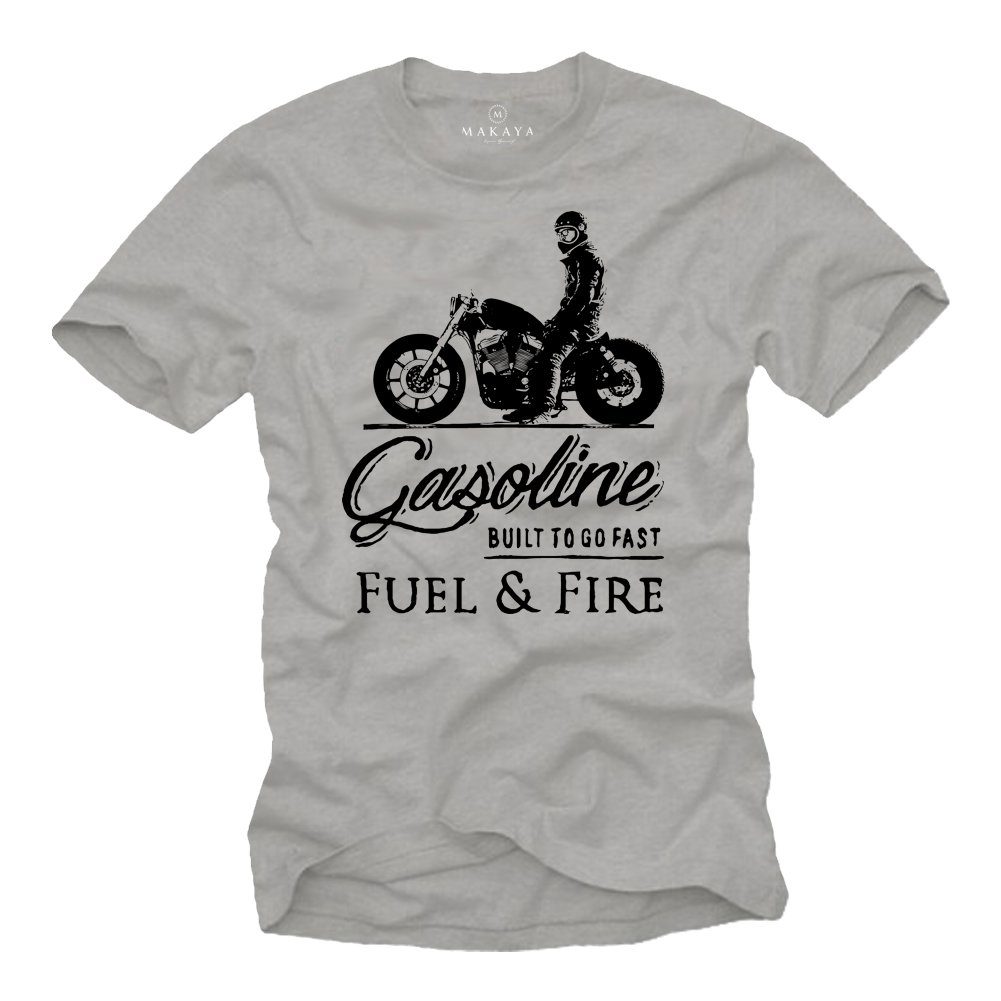 MAKAYA Print-Shirt Herren Motorrad Bekleidung Biker günstig online kaufen