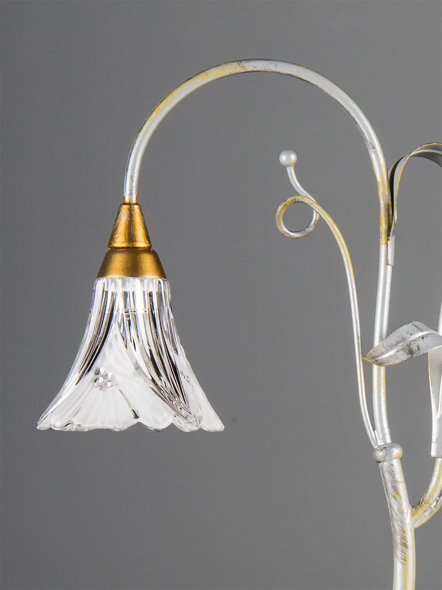 Helios Leuchten Tischleuchte florentiner Landhausstil Glas Bleikristall, Schreibtischlampe Nachttischlampe, italienisches Manufakturprodukt – Bild 4 von 5