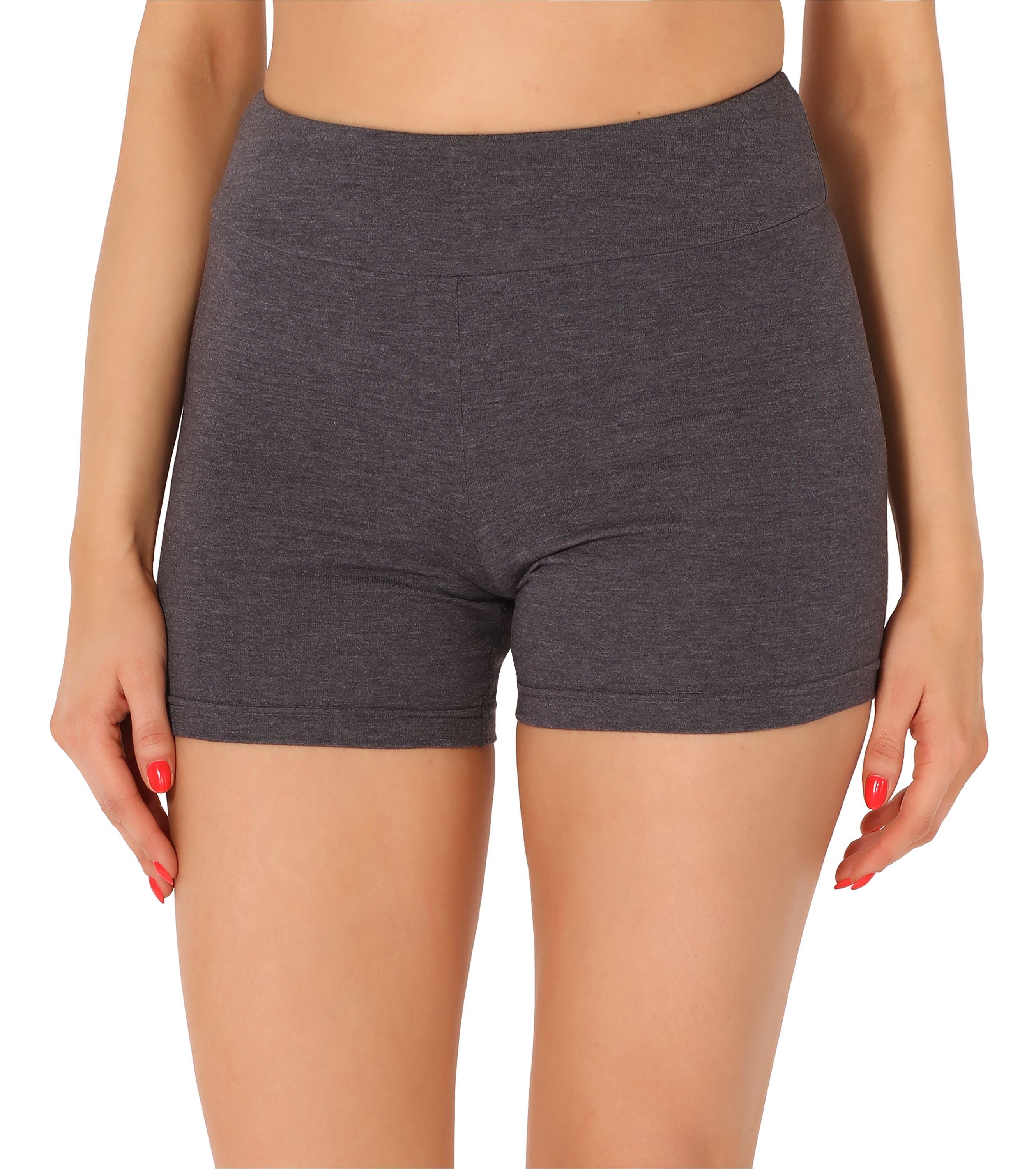 Merry Style Leggings Damen Shorts Radlerhose Unterhose kurze Hose Boxershorts MS10-359 (1-tlg) elastischer Bund Dunkelmelange