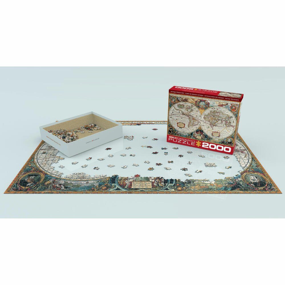 Puzzleteile 2000 Puzzle Weltkarte, EUROGRAPHICS Antike