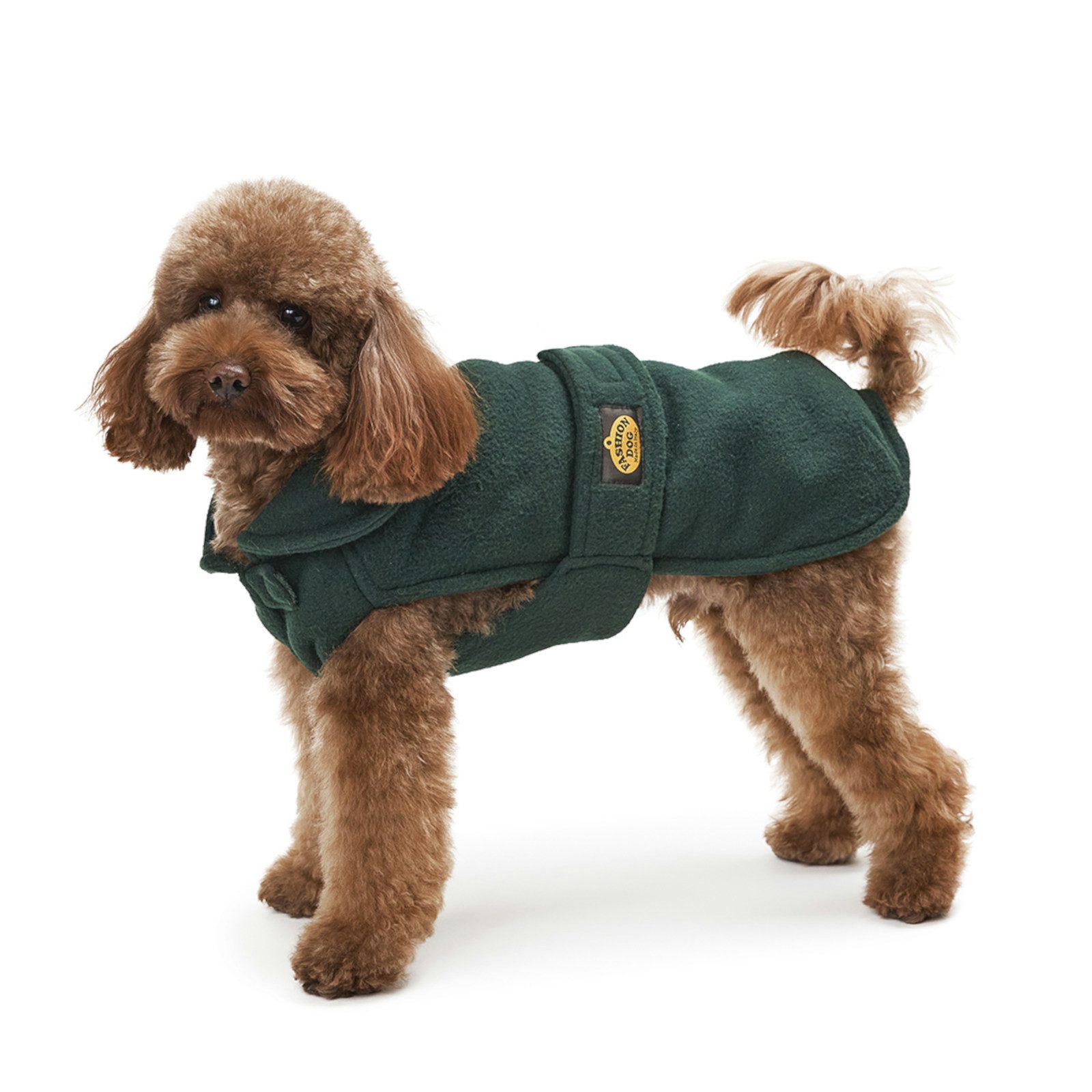 Fashion Dog Hundemantel Fleece-Hundemantel Grün - 39 cm