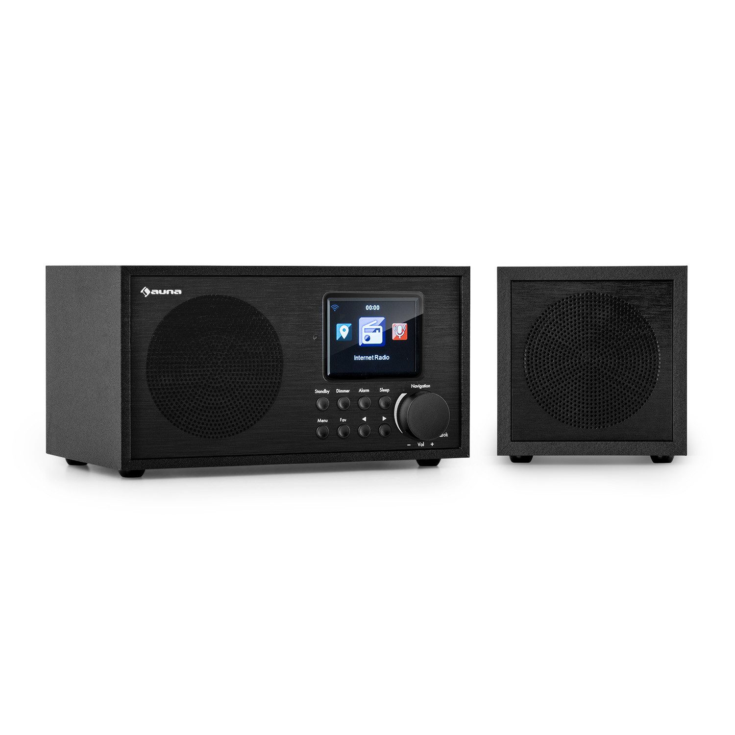 Auna Silver/Black Star Mini Radio (DAB+,FM Tuner,, 20 W, Internetradio Bluetooth Radio WLAN - DAB Plus Digitalradio Küchenradio)