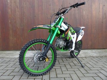KXD Dirt-Bike 125ccm Dirtbike Pitbike 612 4Takt 17/14 Enduro Cross Motorrad Grün