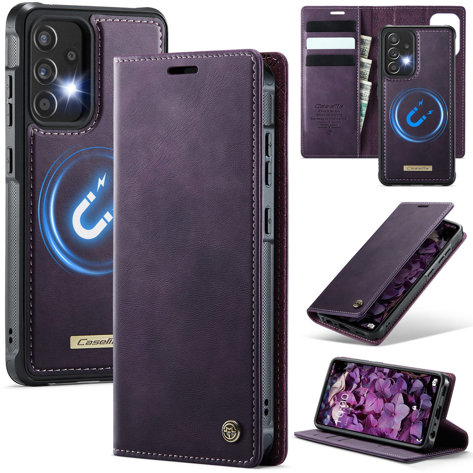 Mycotech Handyhülle Handyhülle für Samsung C49 2in1 Samsung Galaxy A52/A52 5G/A52s 5G Lila