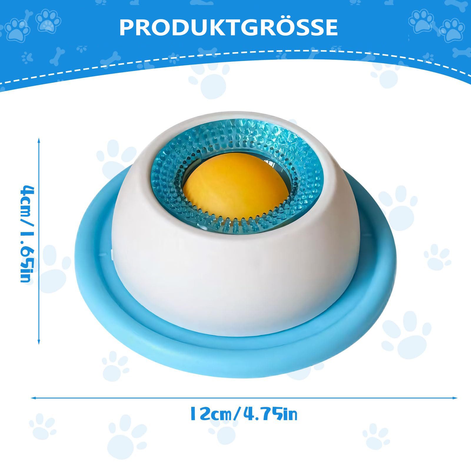 Ledander Futternapf Lick Bowl Für Hunde,Nassfutter Lick Pad Mit Antirutschmatte, PP, Futternapf mit Integrierter Drehkugel für Gelangweilte Welpen Katzen