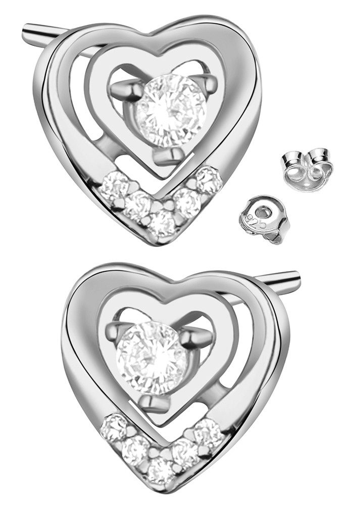 Limana Paar Ohrstecker Ohrringe 925 Silber Herz Schmuck für Frauen Damen Fr günstig online kaufen