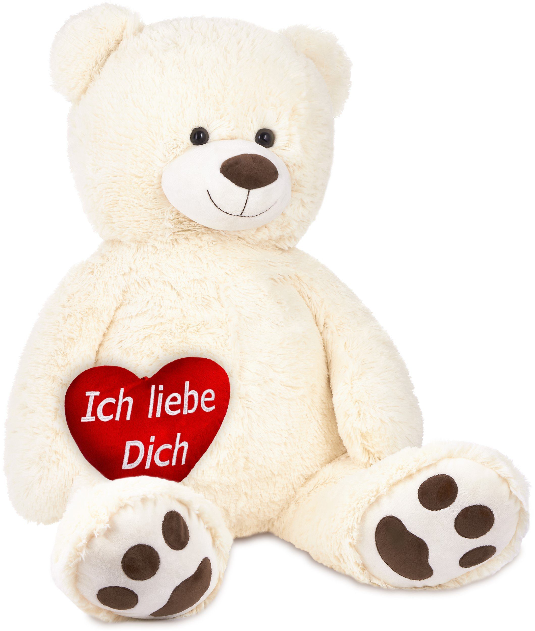 BRUBAKER Kuscheltier XXL Teddybär 100 cm groß mit Herz Ich liebe dich (Vale günstig online kaufen