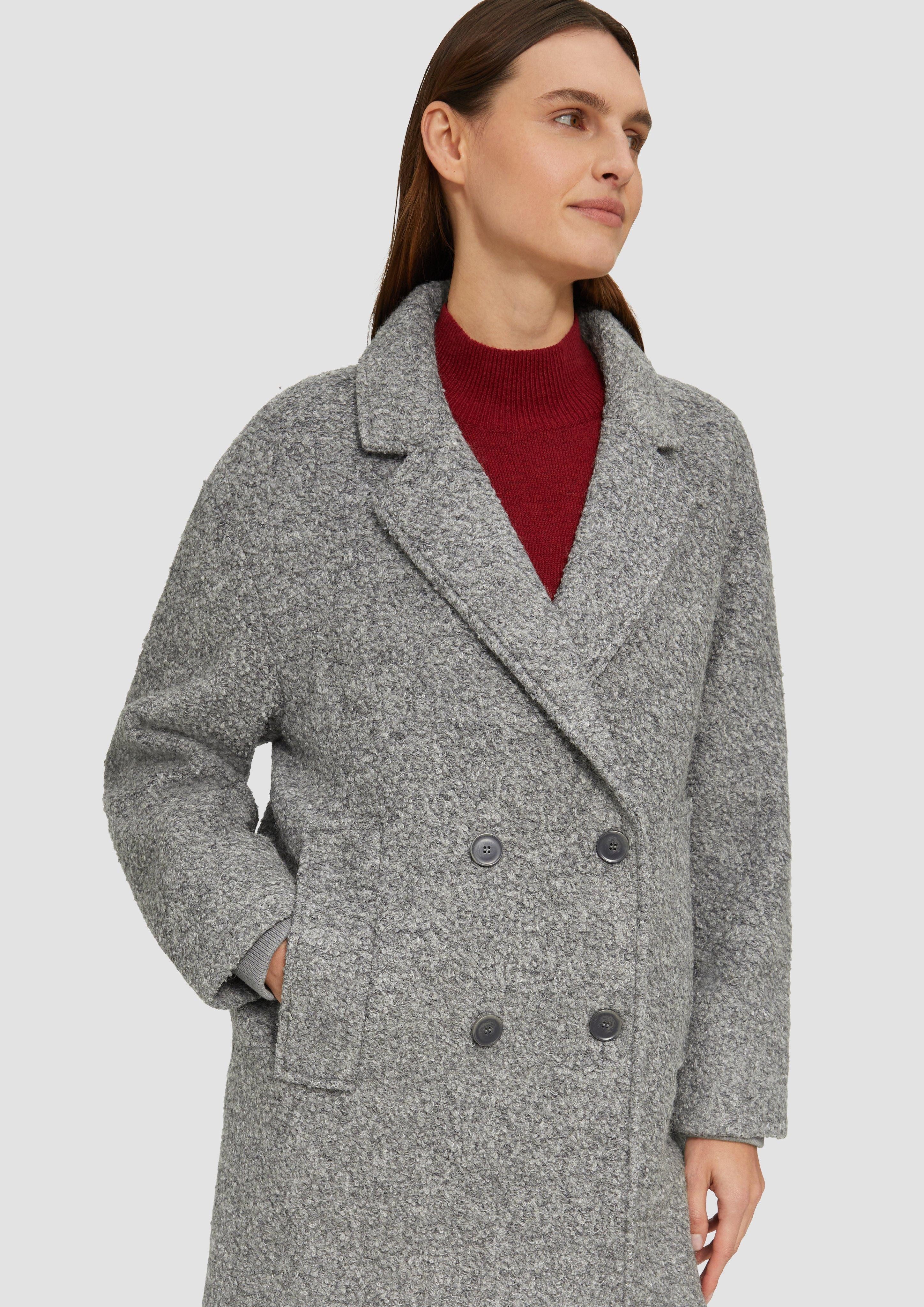 s.Oliver Funktionsmantel Bouclé-Mantel im Relaxed Fit günstig online kaufen
